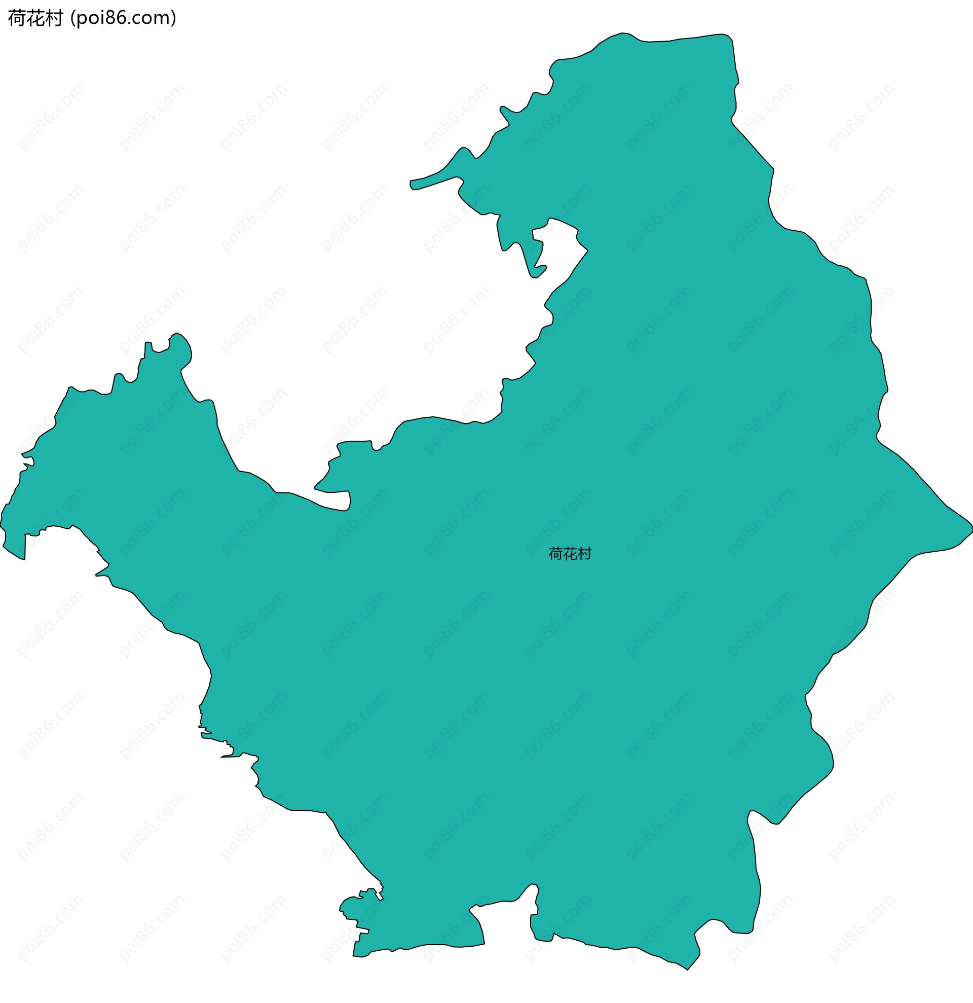 荷花村边界地图
