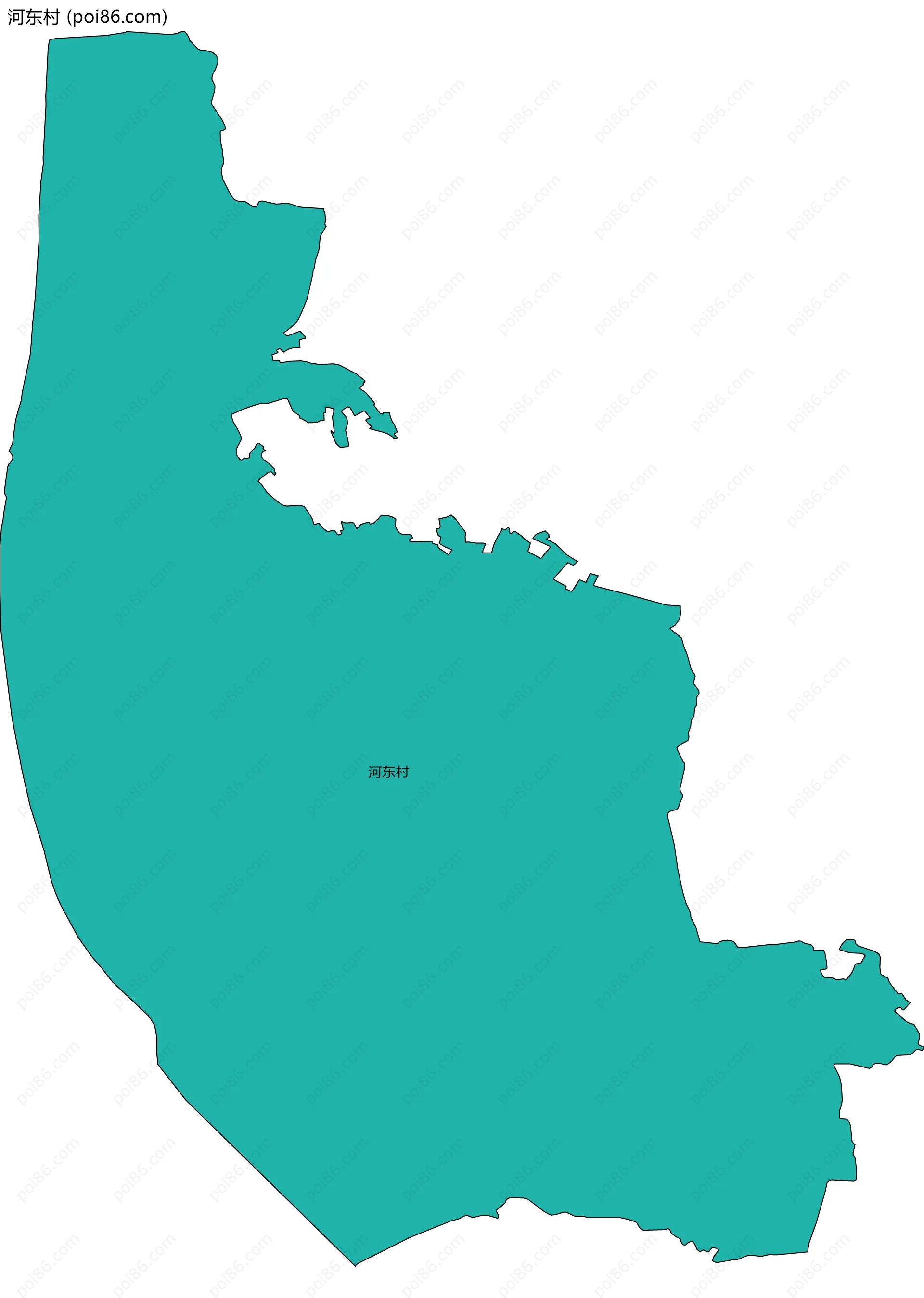 河东村边界地图