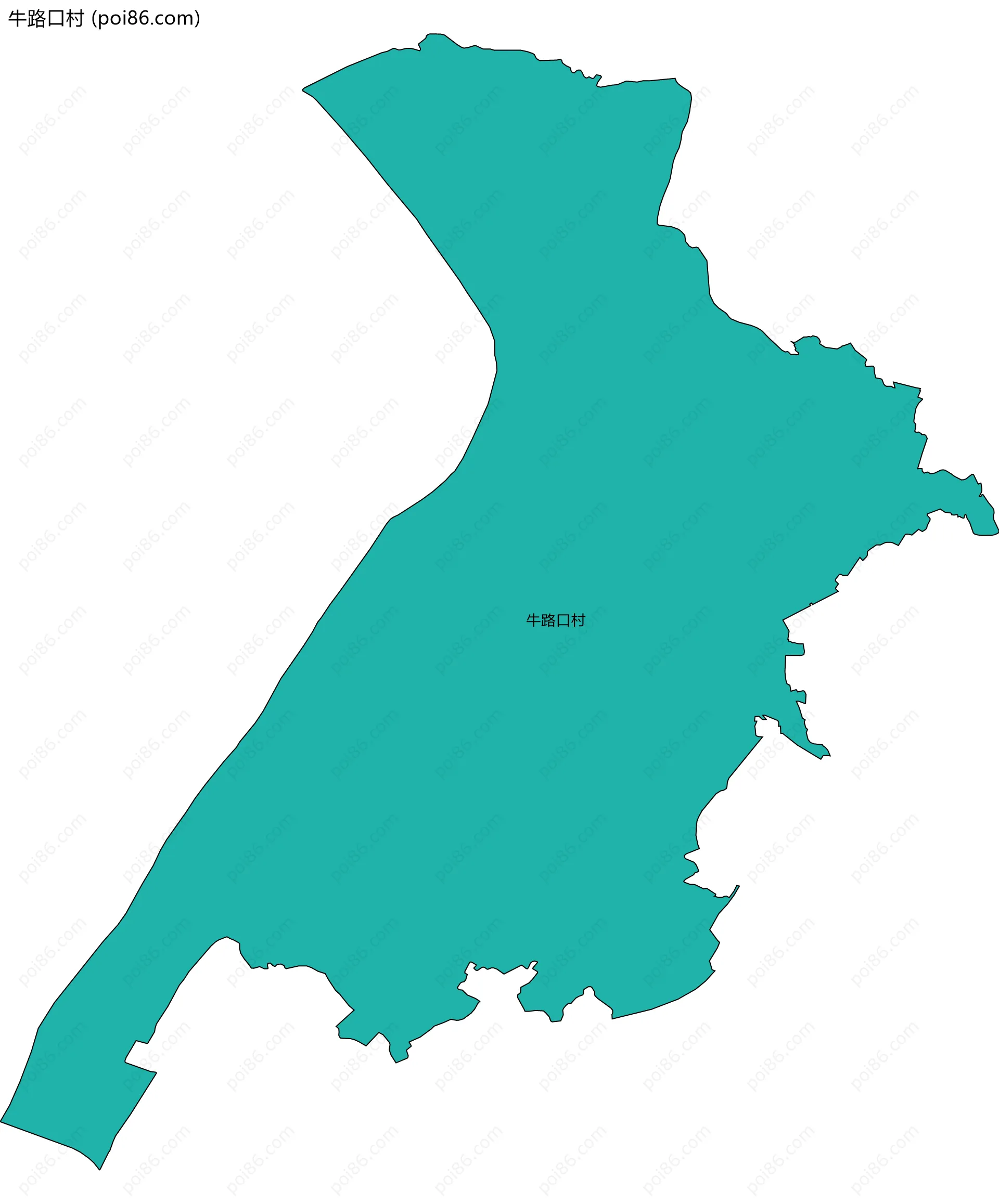 牛路口村边界地图