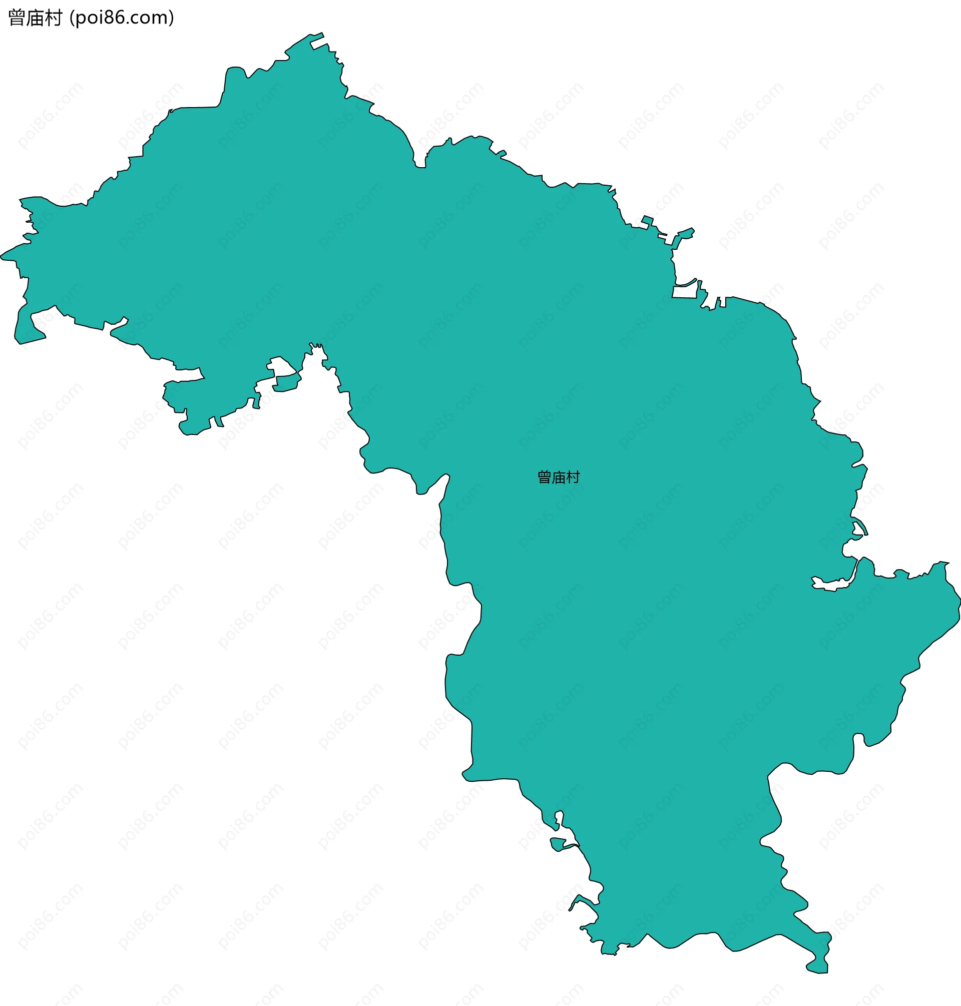 曾庙村边界地图