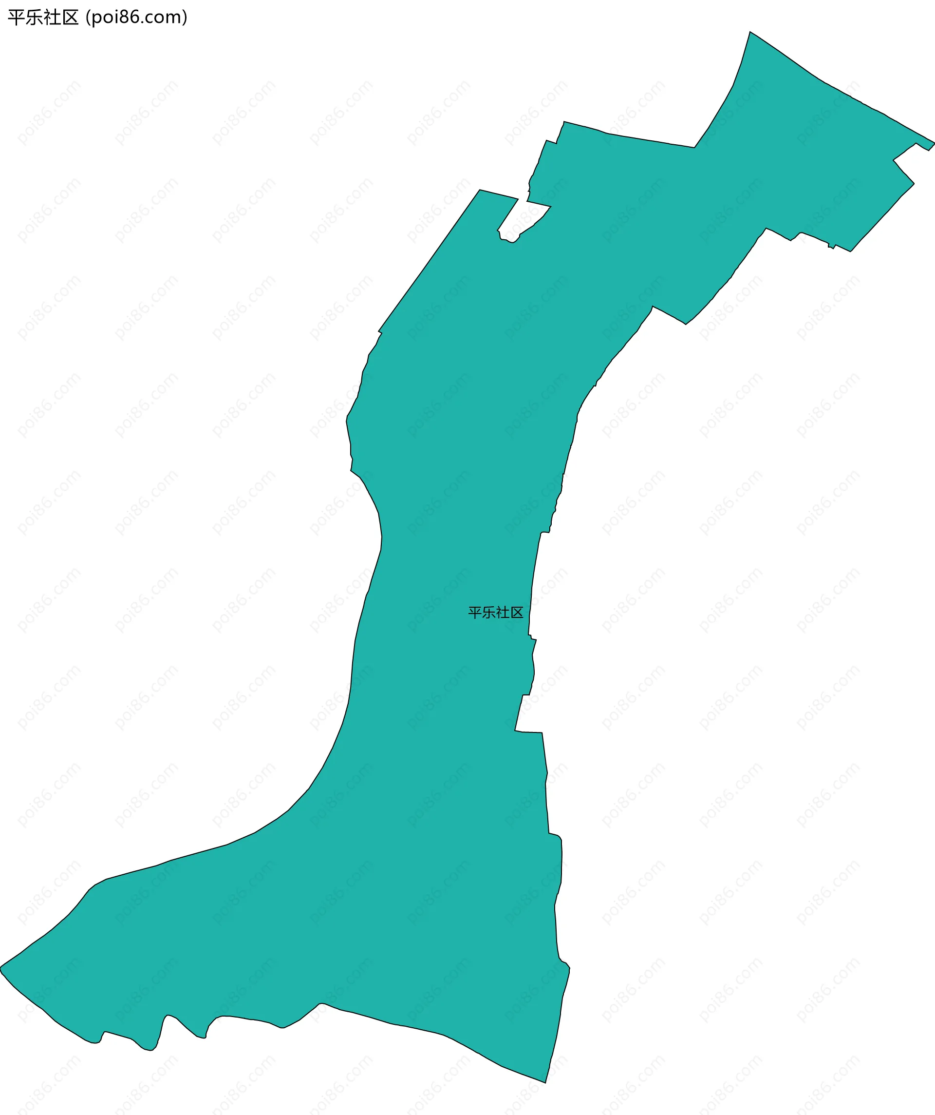 平乐社区边界地图