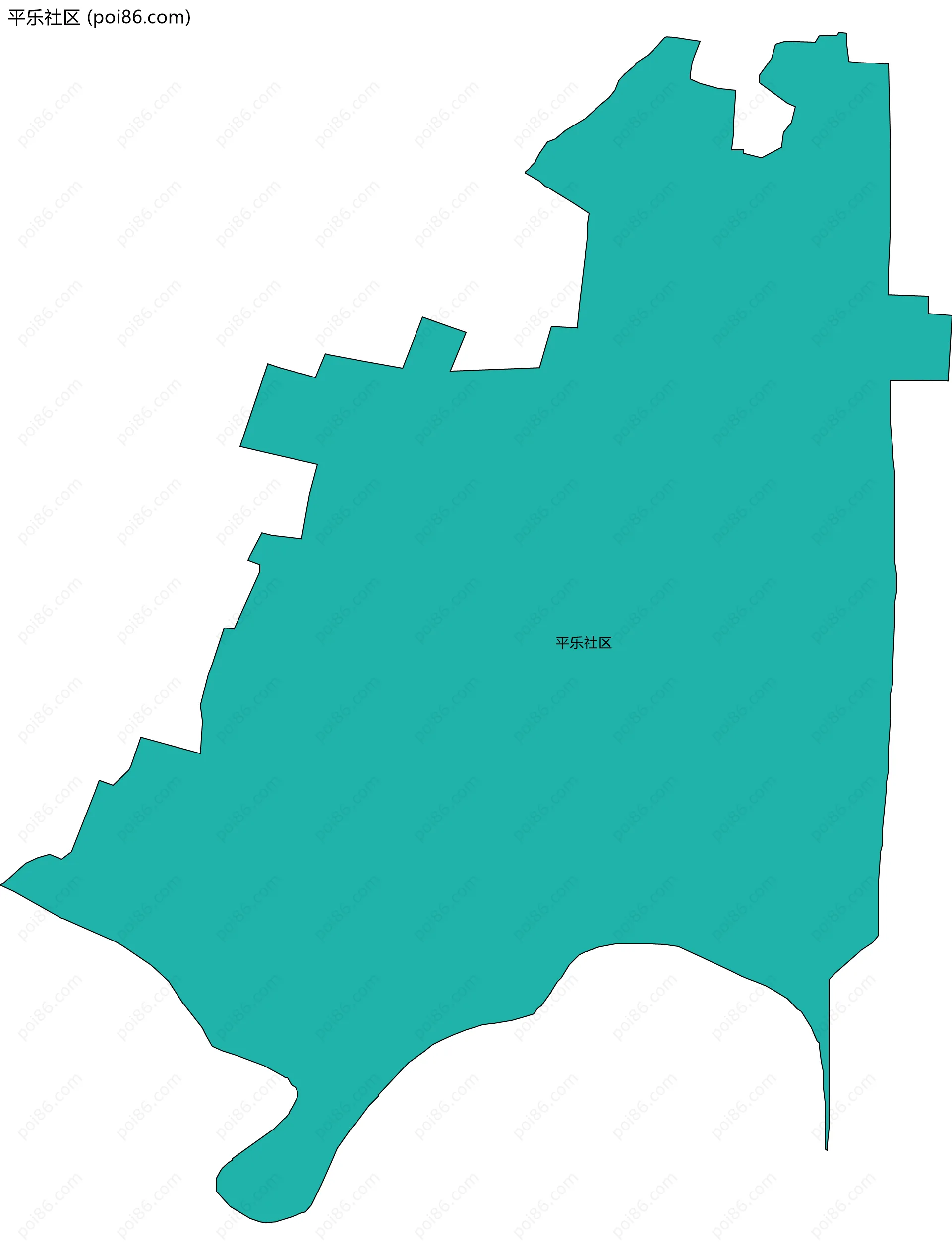 平乐社区边界地图