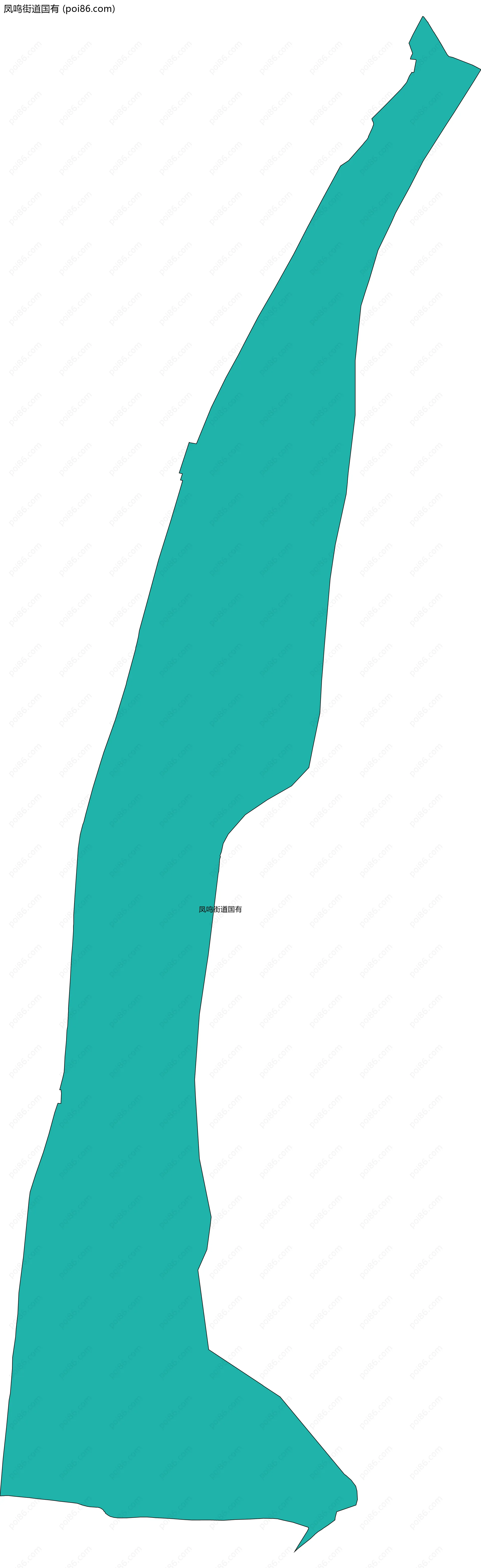 凤鸣街道国有边界地图