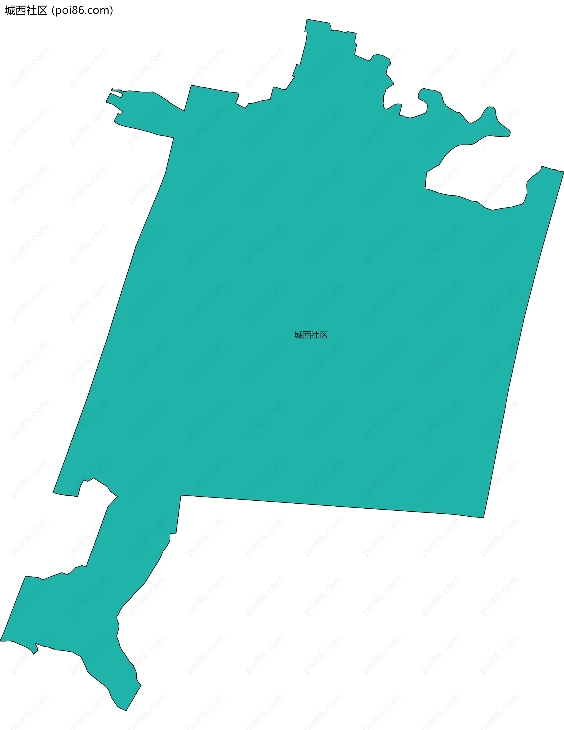 城西社区边界地图