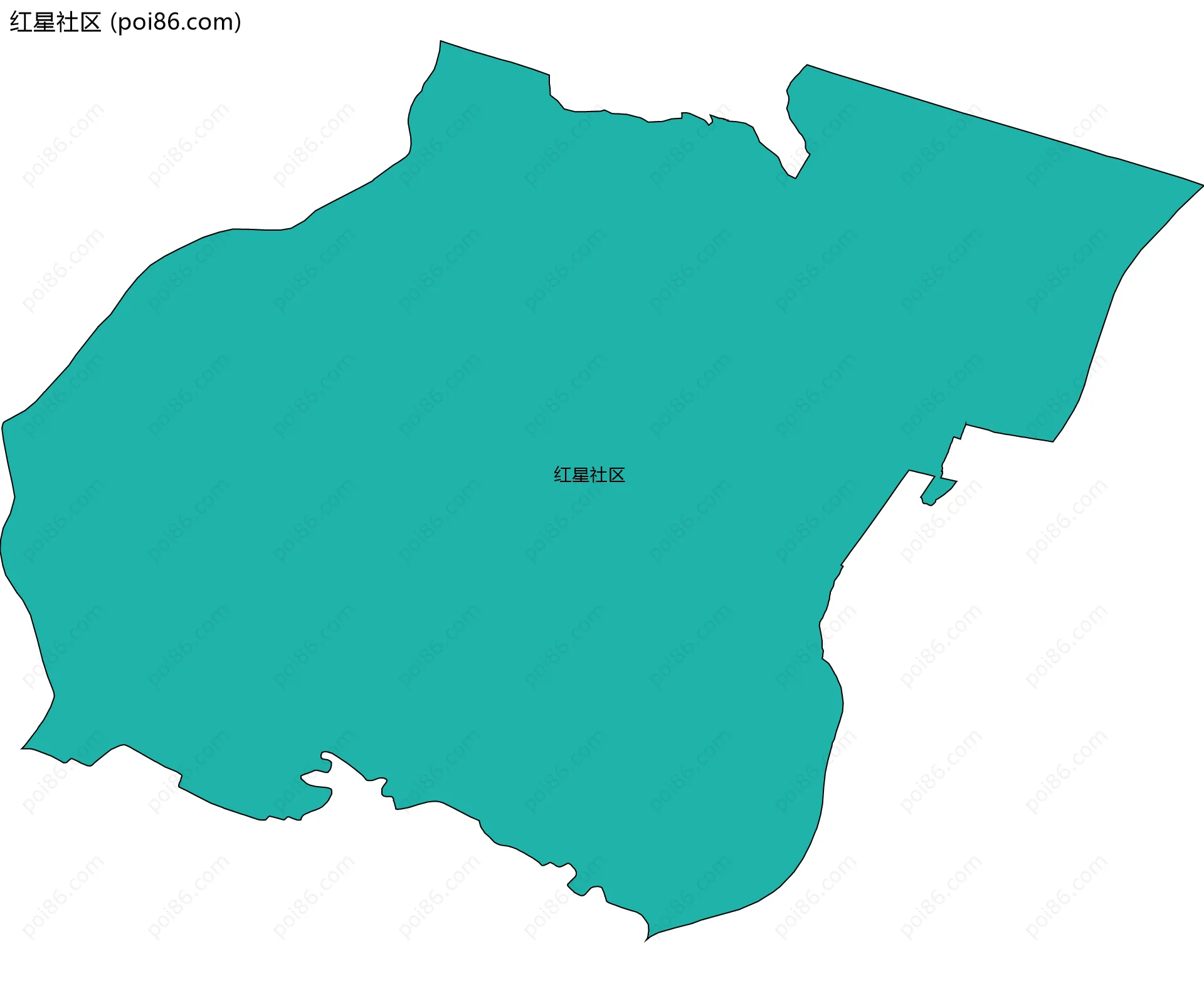 红星社区边界地图