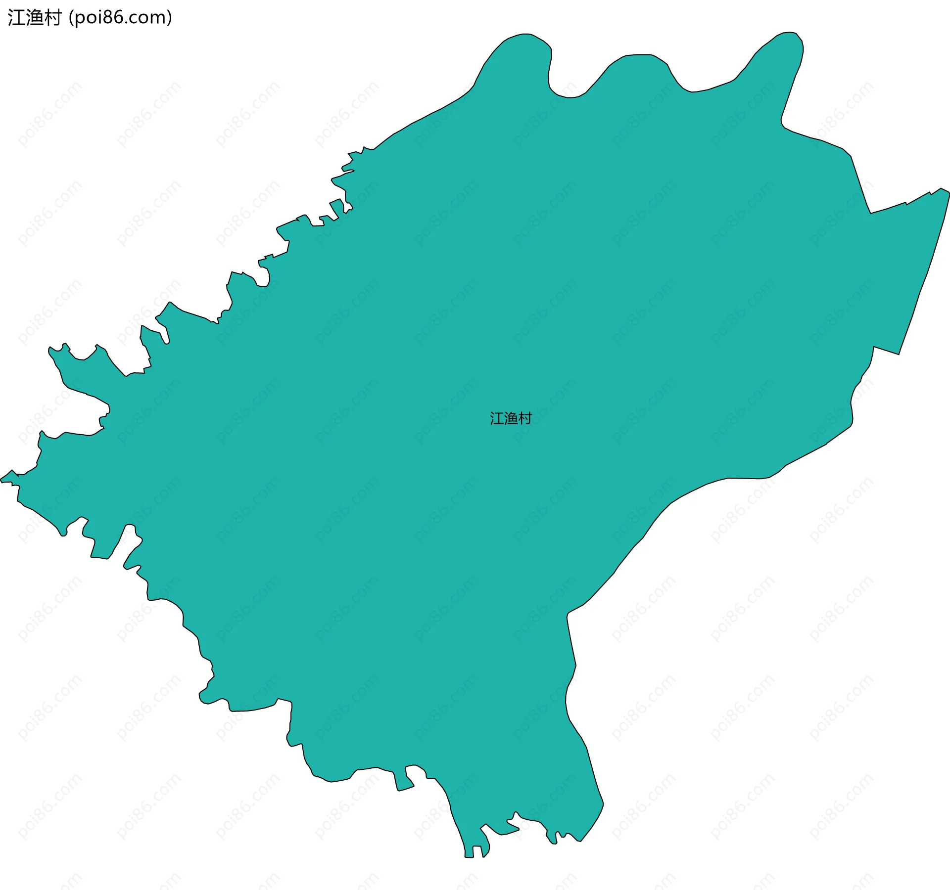 江渔村边界地图