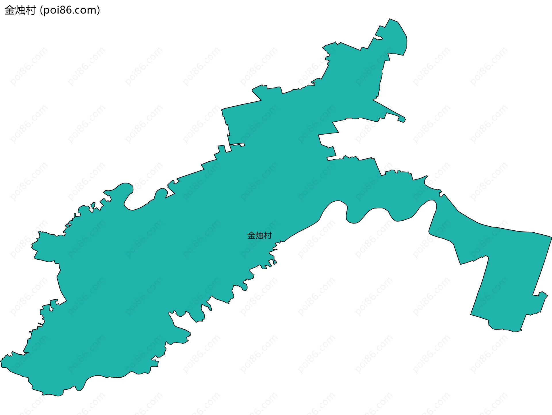 金烛村边界地图