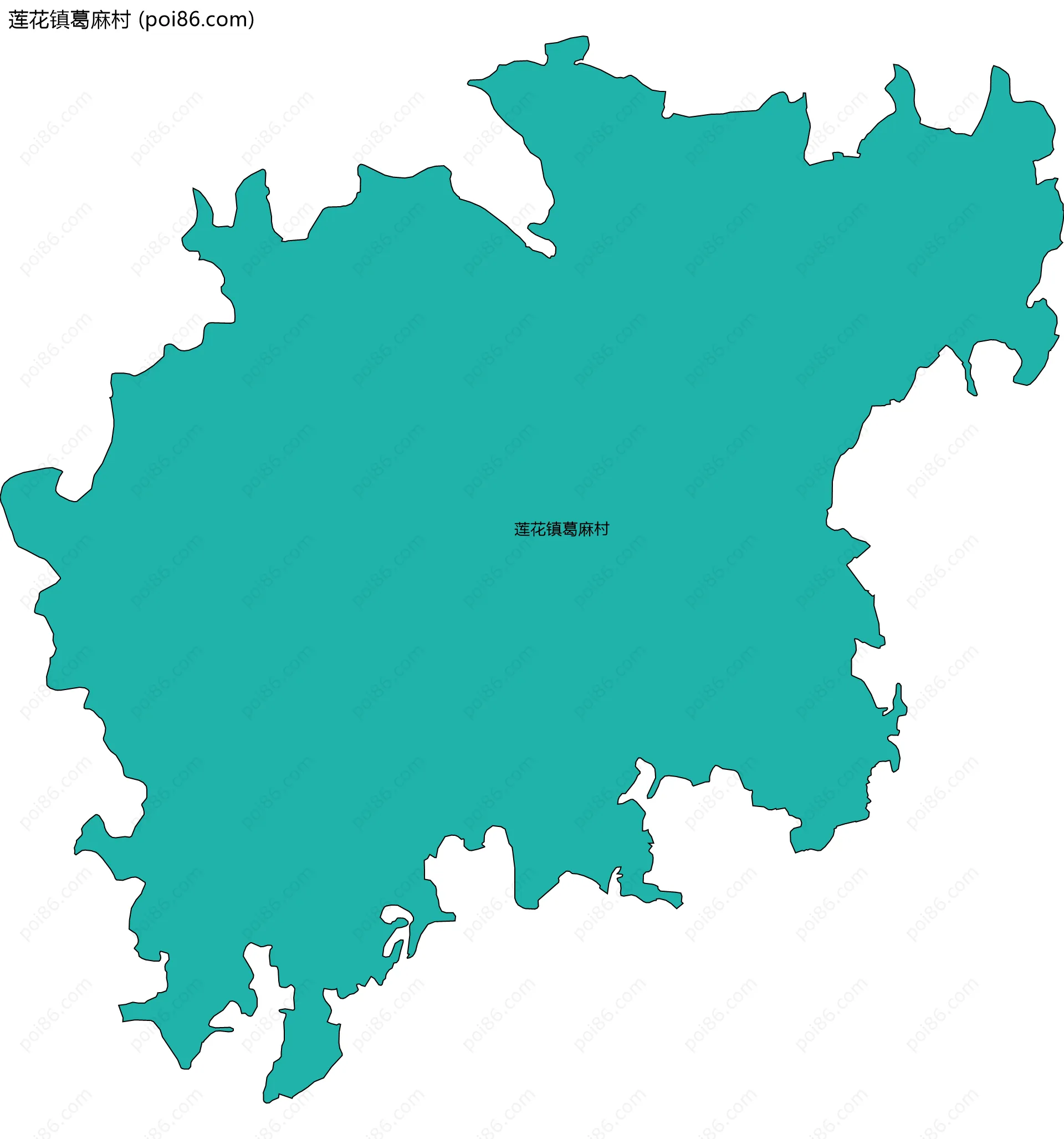 莲花镇葛麻村边界地图