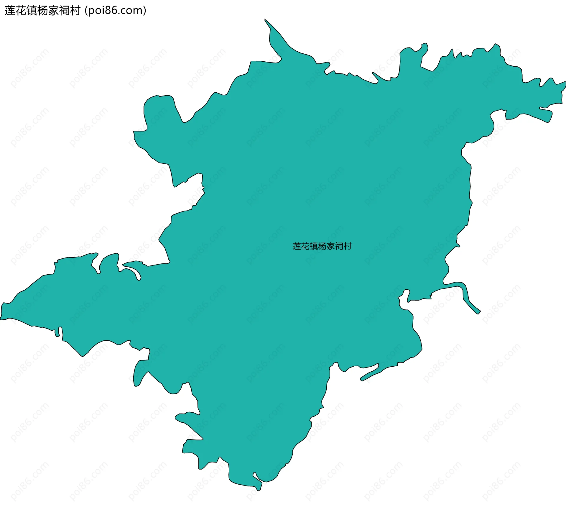 莲花镇杨家祠村边界地图