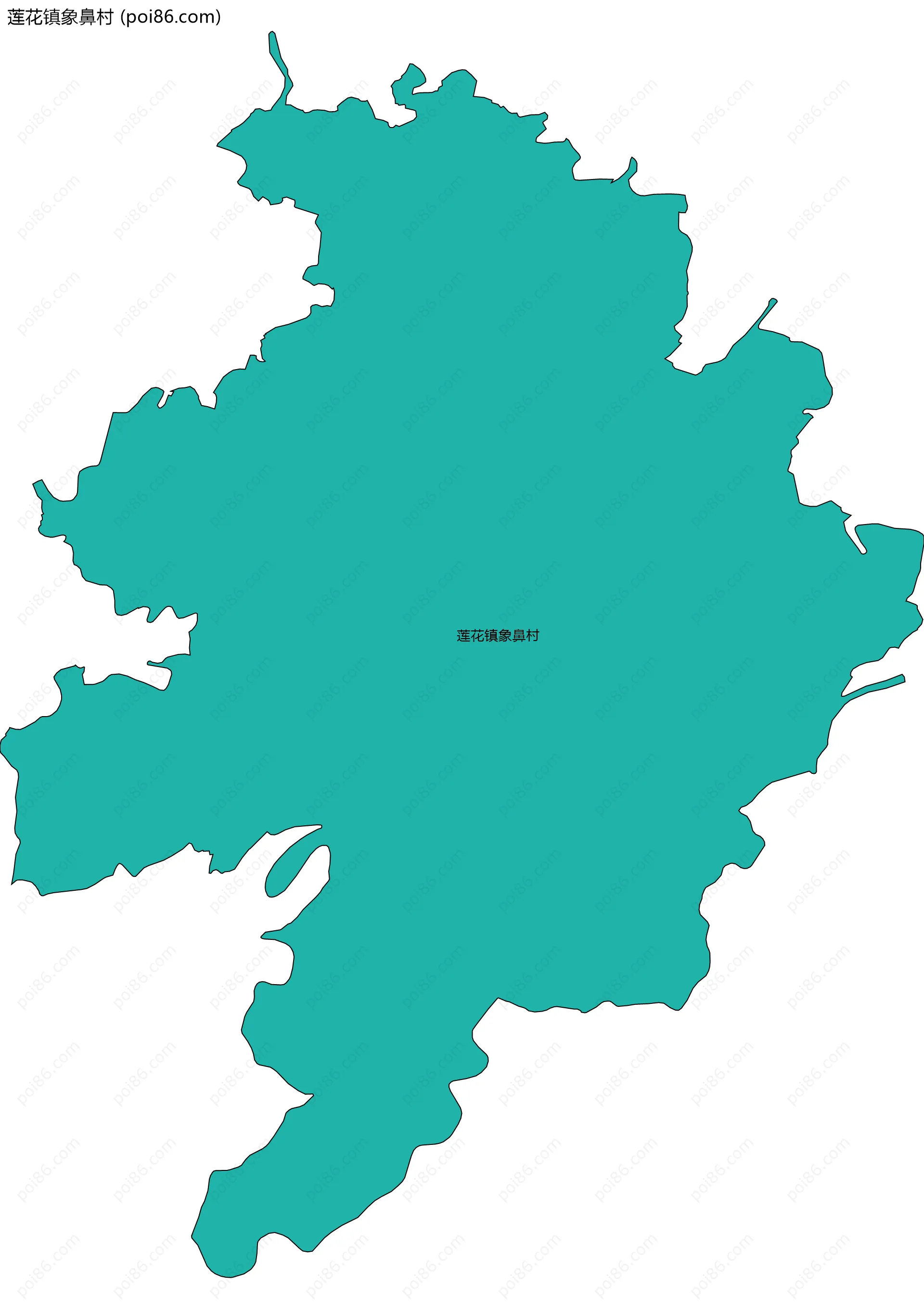 莲花镇象鼻村边界地图