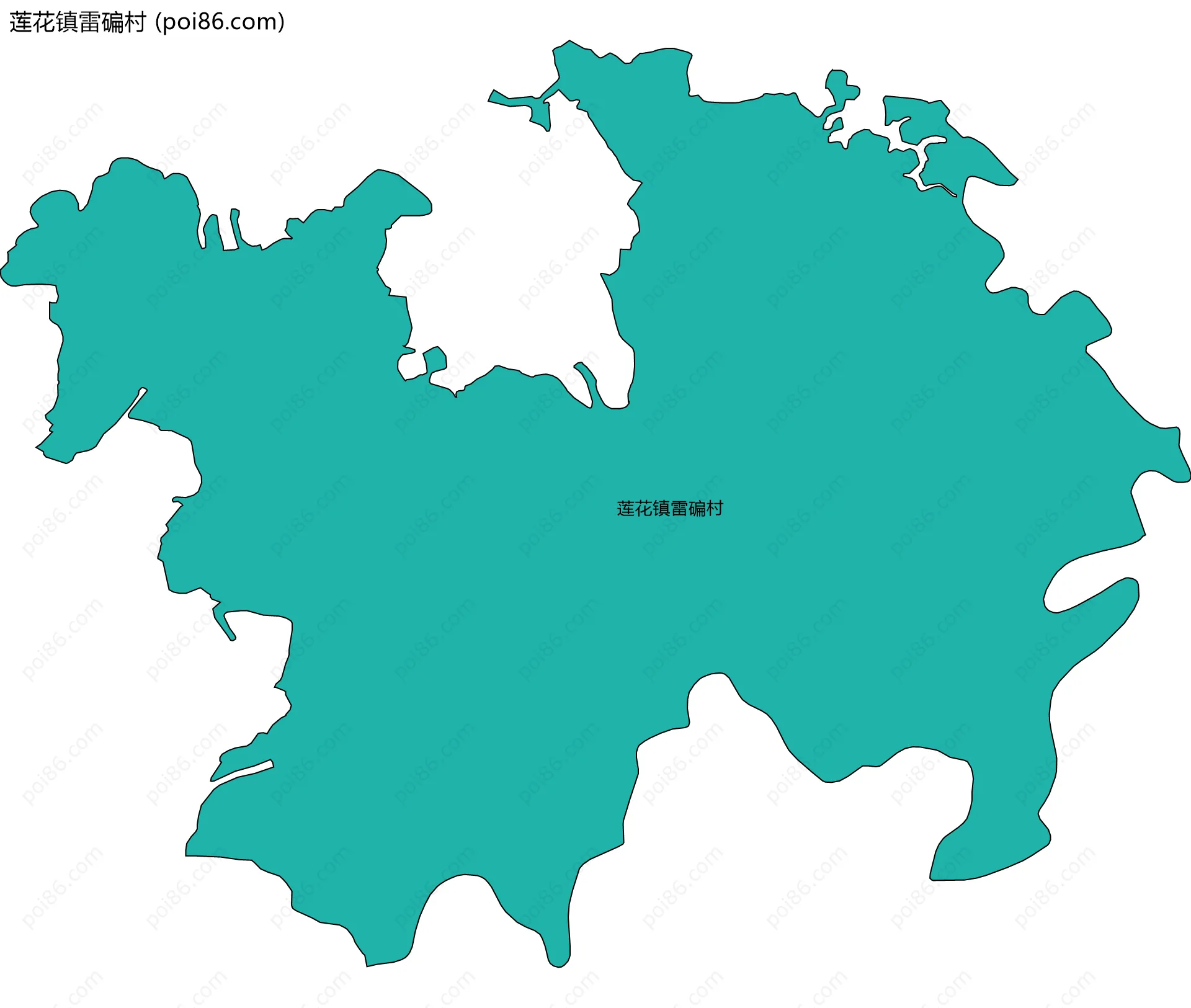 莲花镇雷碥村边界地图