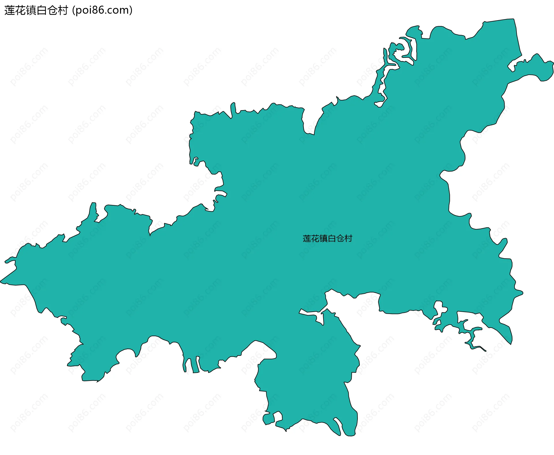 莲花镇白仓村边界地图