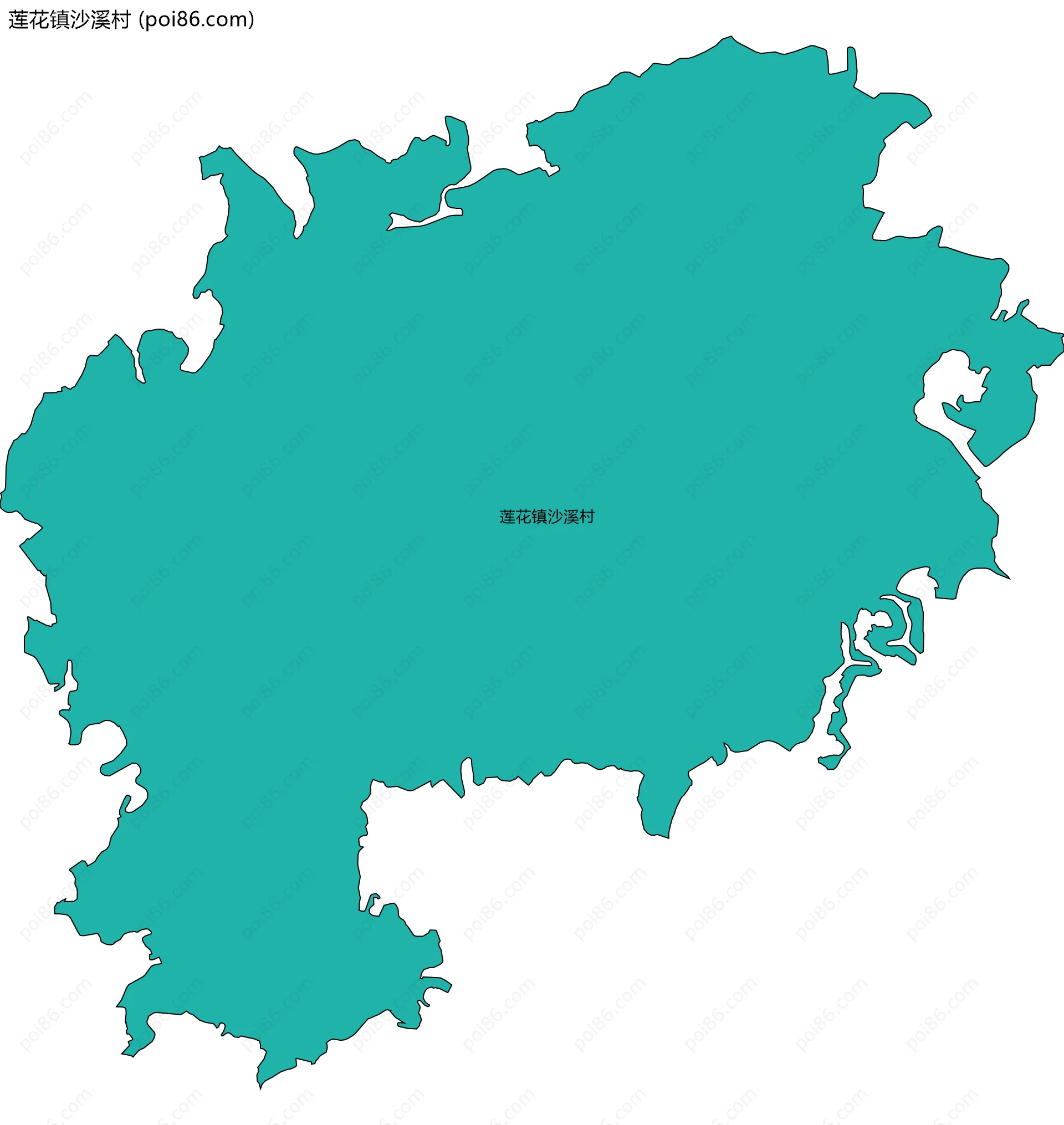 莲花镇沙溪村边界地图