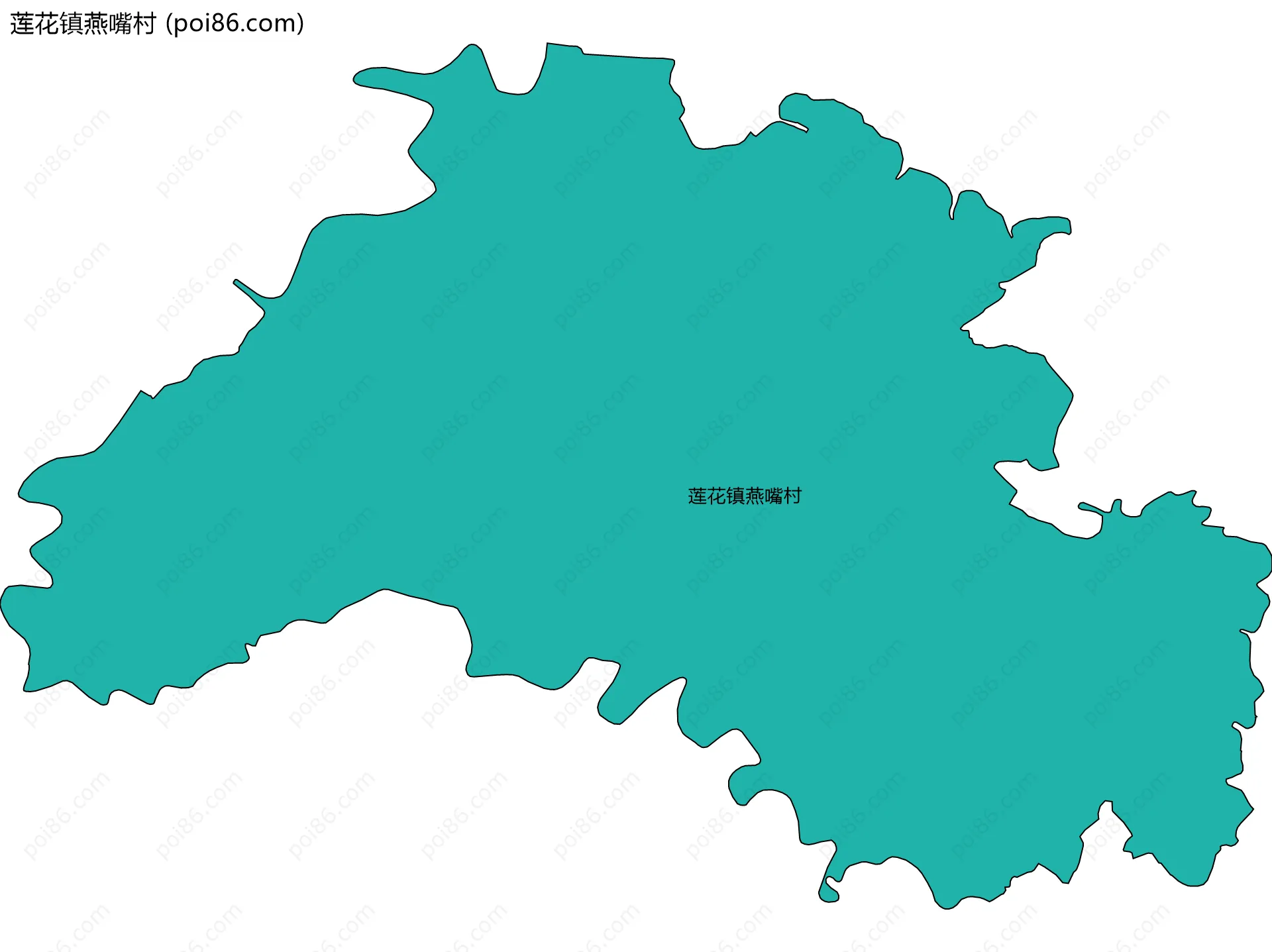 莲花镇燕嘴村边界地图