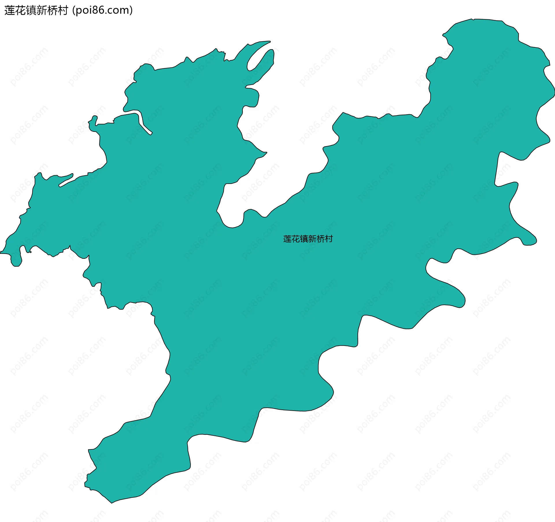 莲花镇新桥村边界地图