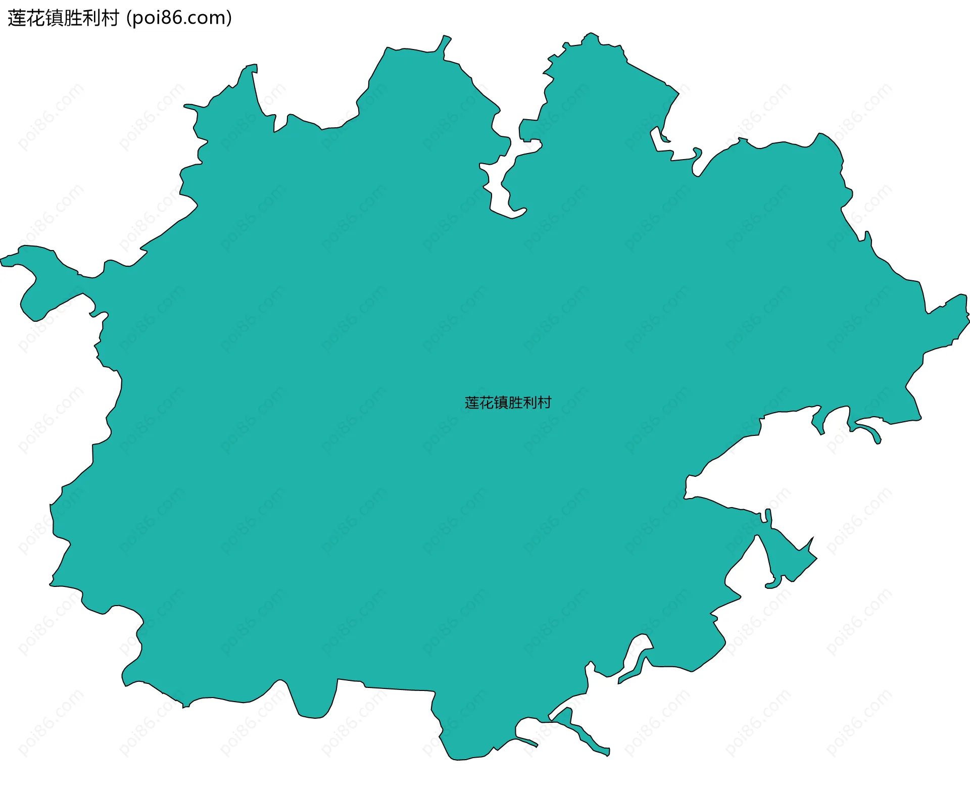 莲花镇胜利村边界地图