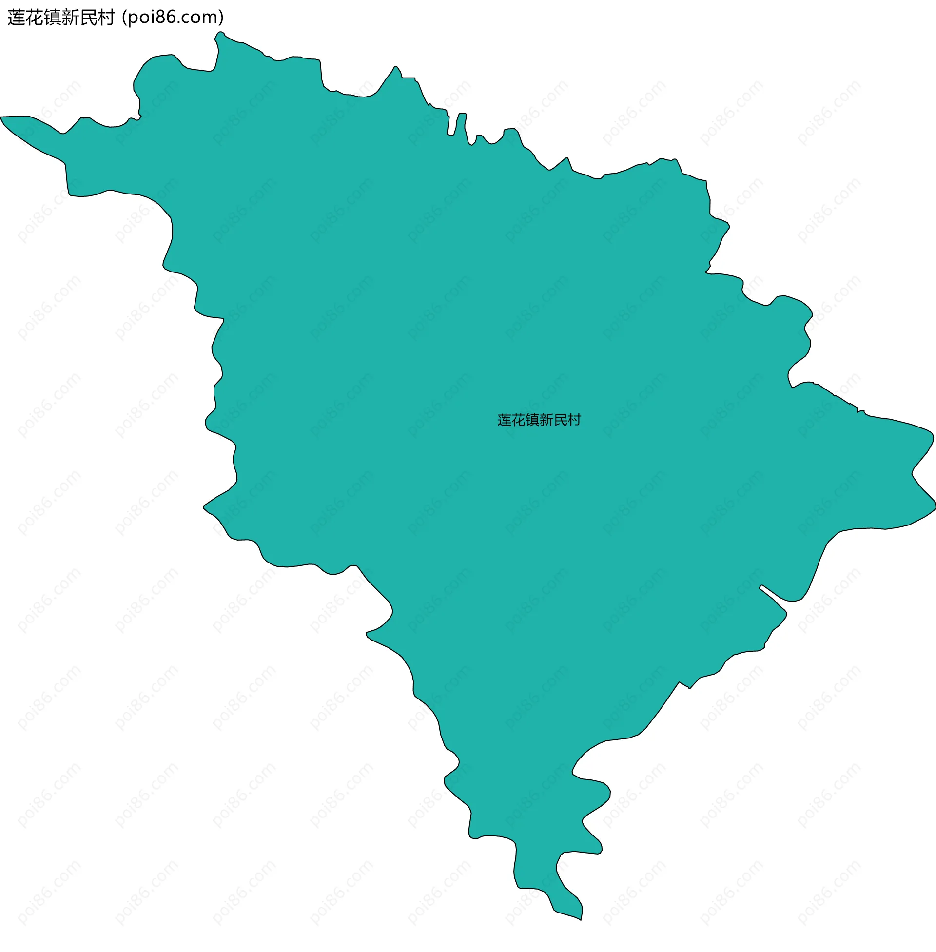 莲花镇新民村边界地图