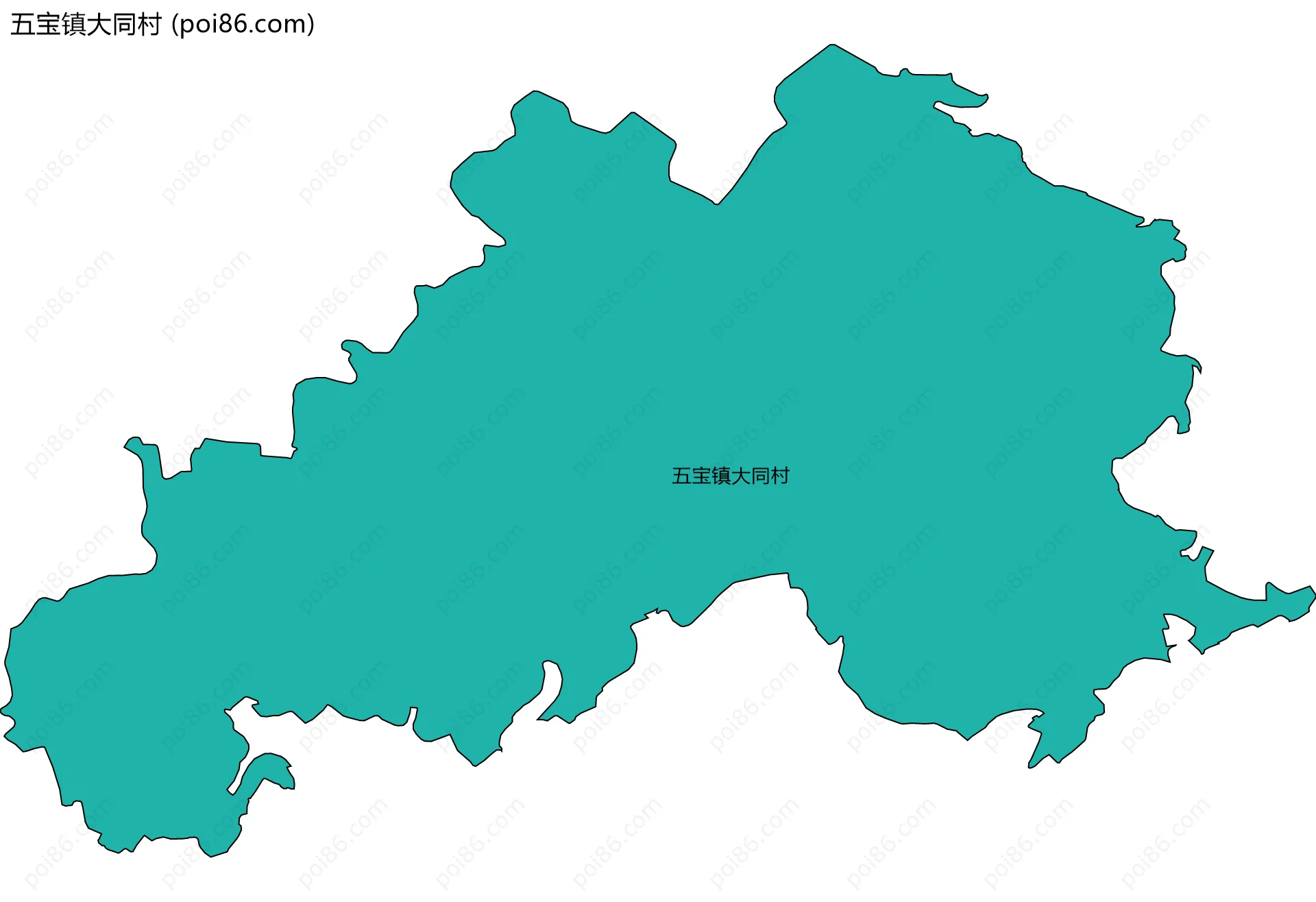 五宝镇大同村边界地图