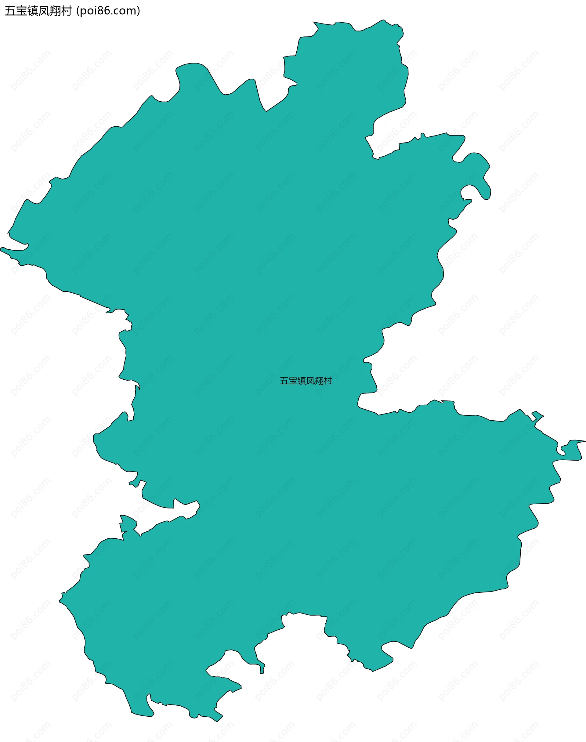 五宝镇凤翔村边界地图