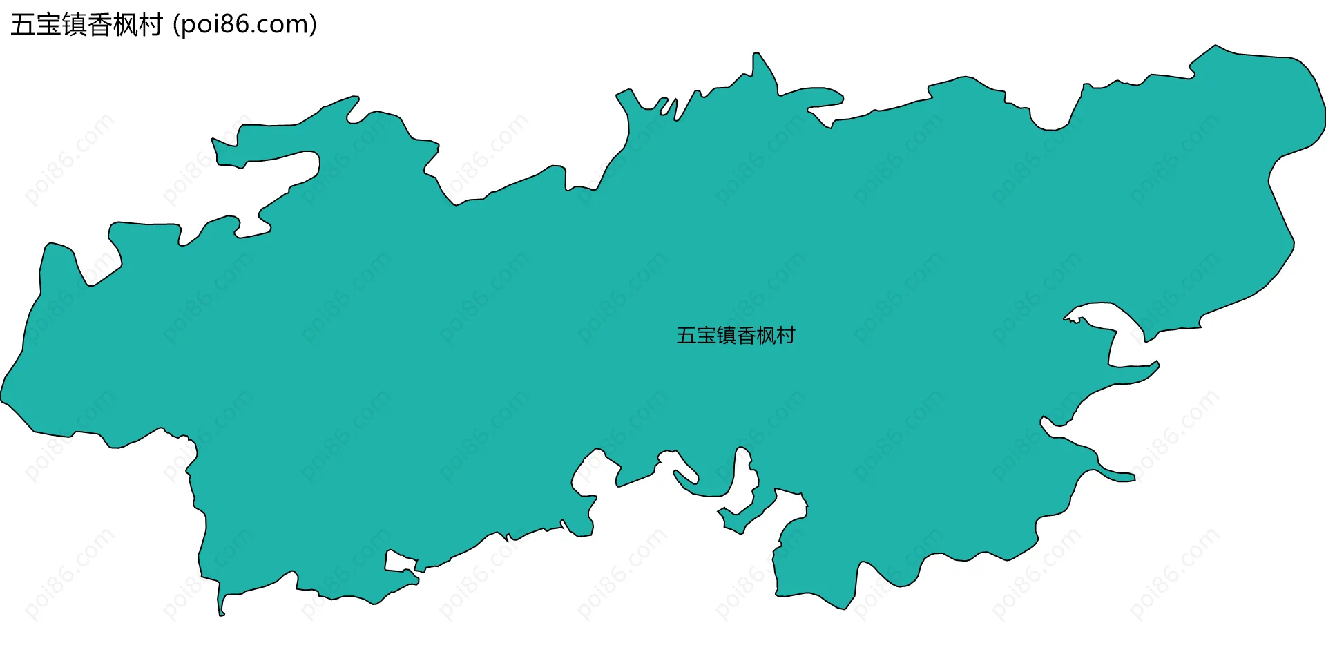 五宝镇香枫村边界地图