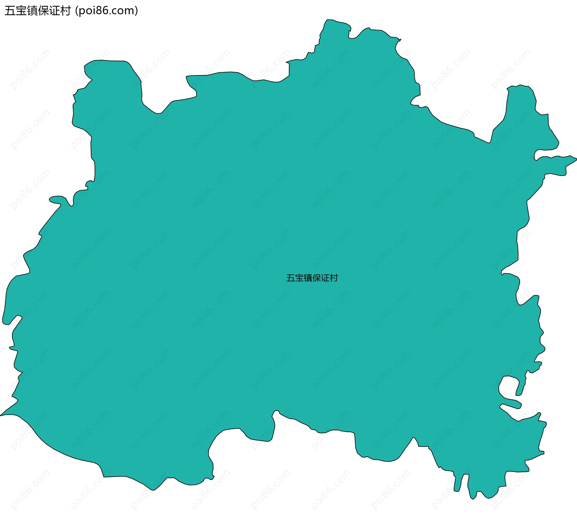 五宝镇保证村边界地图