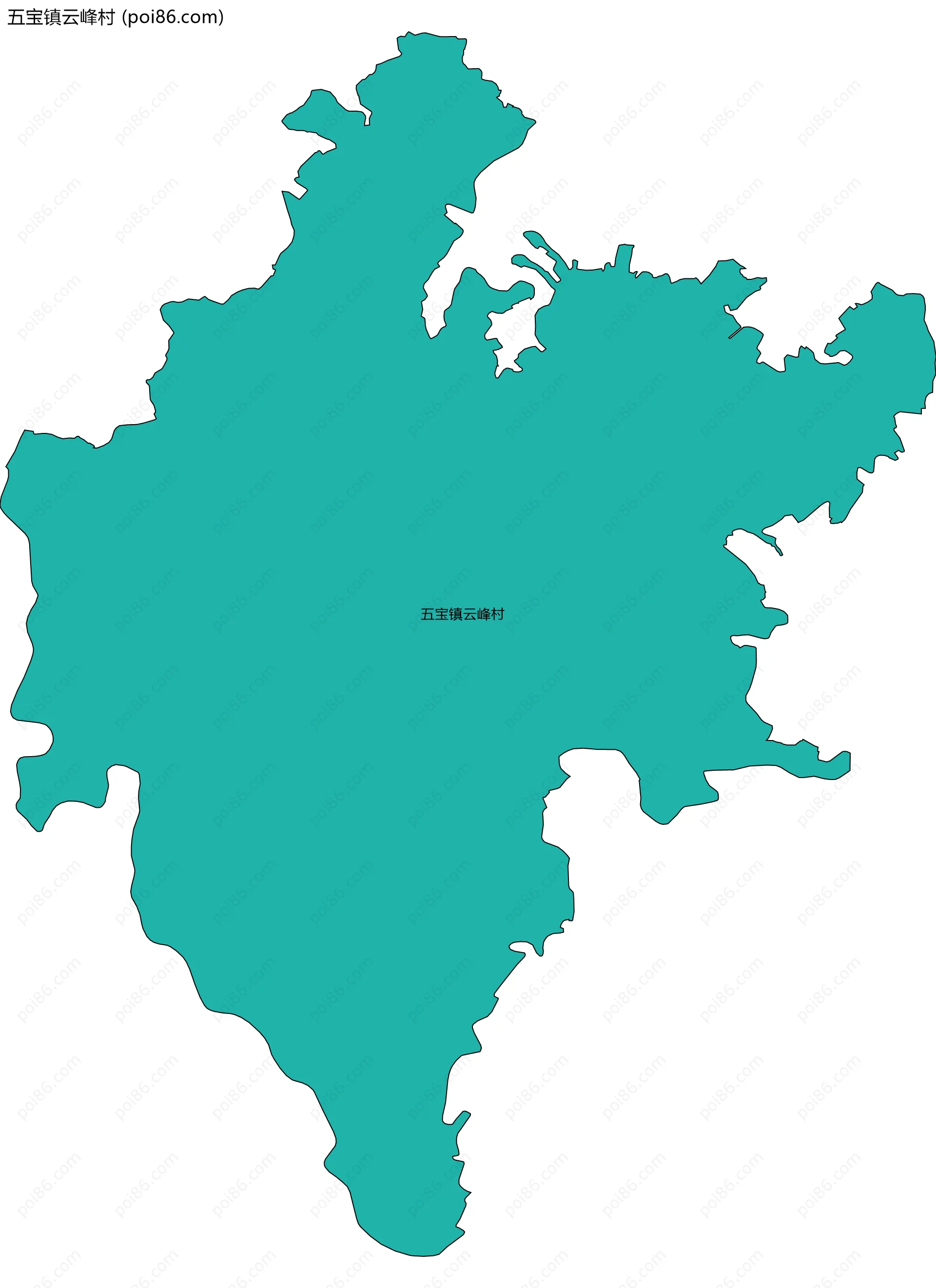 五宝镇云峰村边界地图