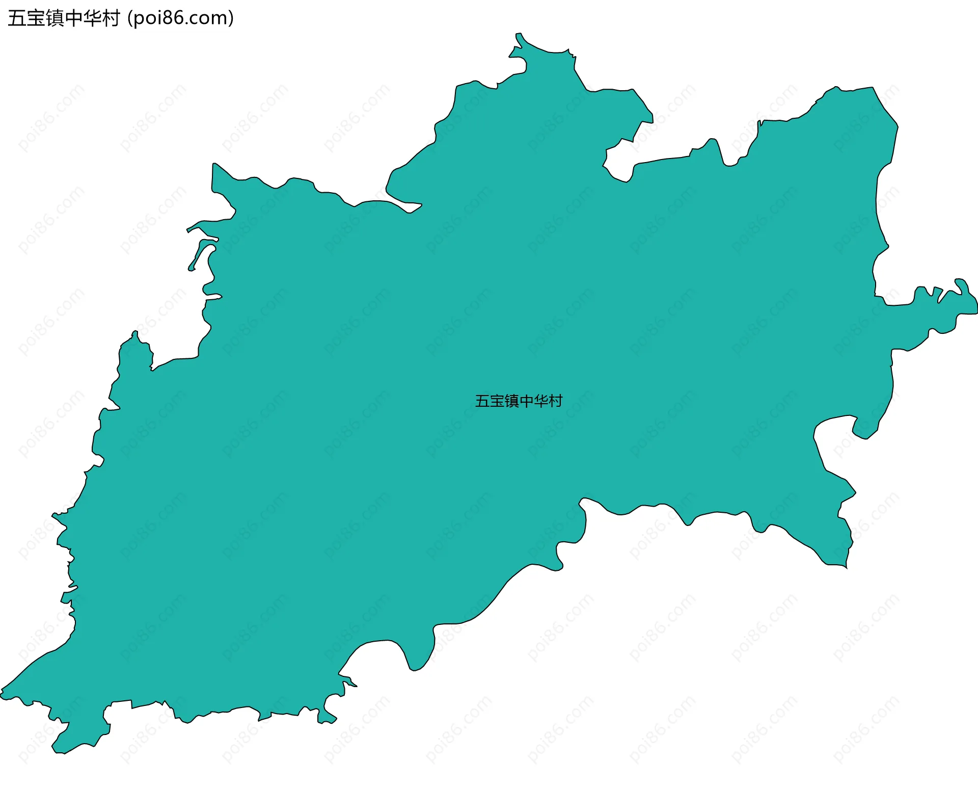 五宝镇中华村边界地图