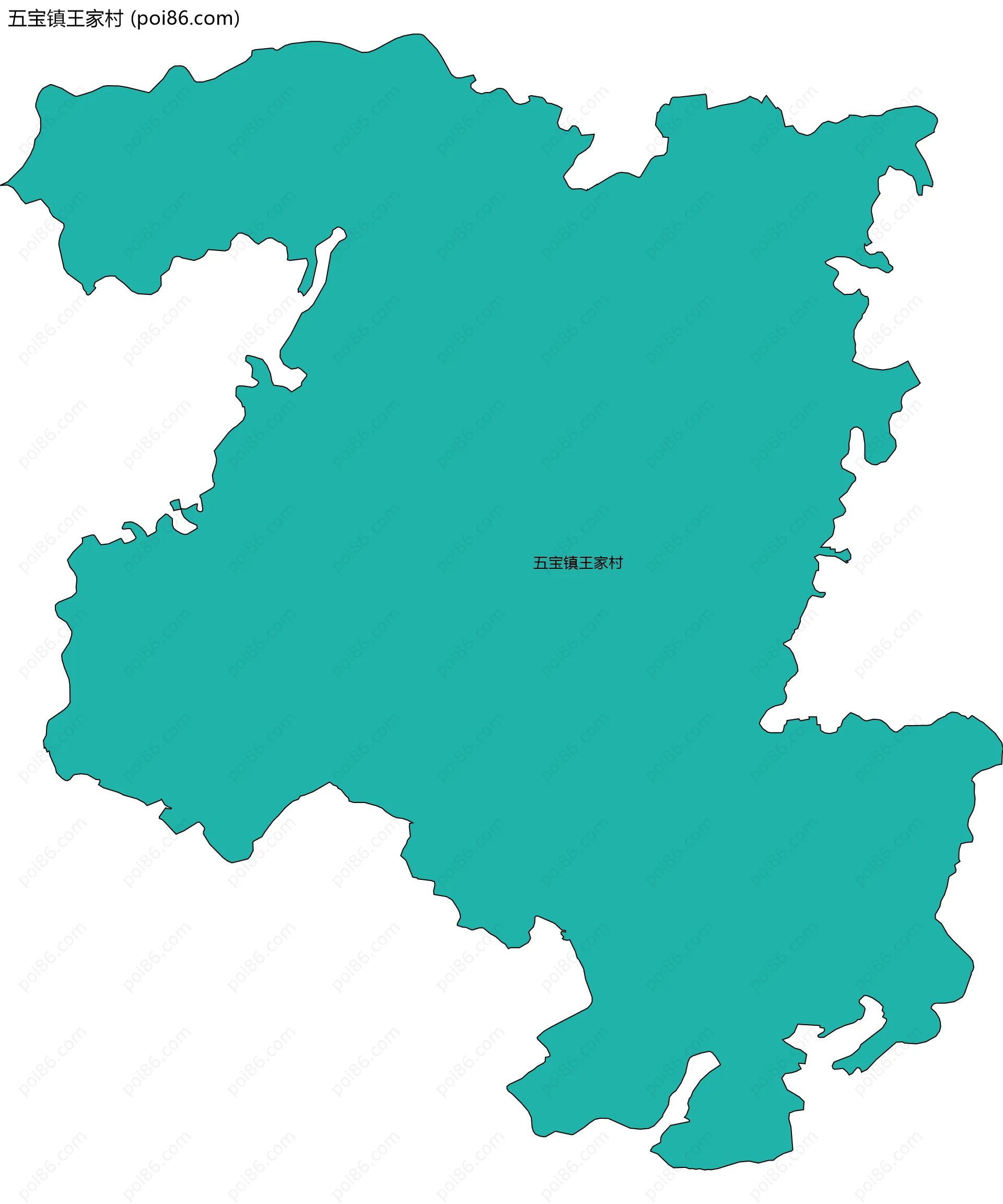 五宝镇王家村边界地图