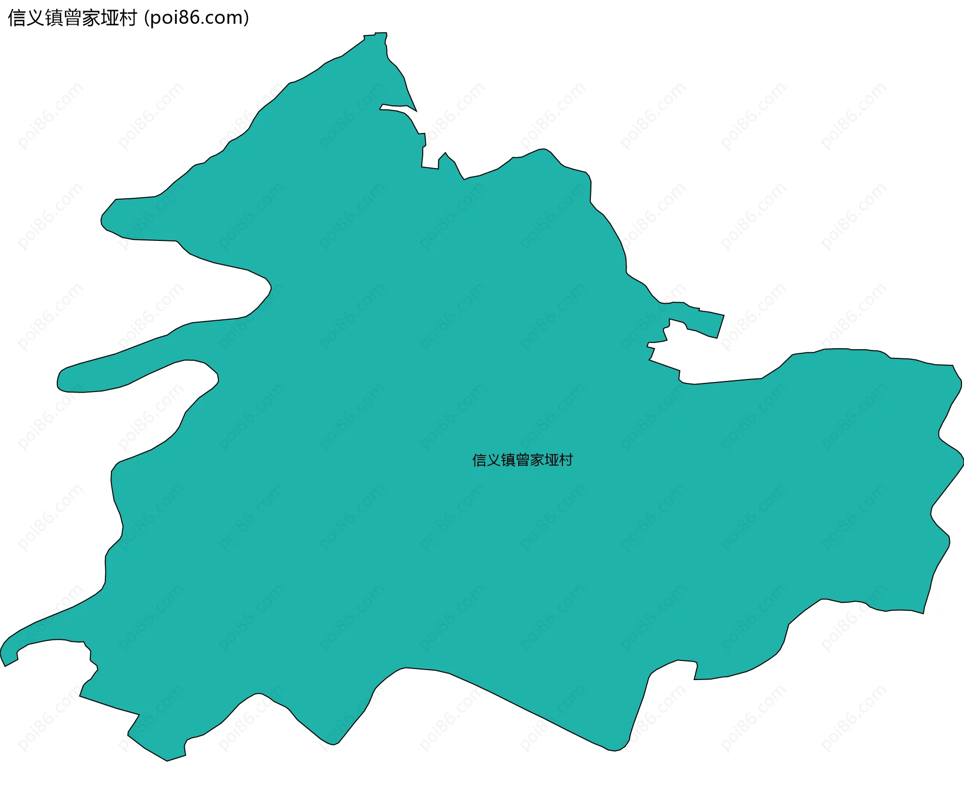 信义镇曾家垭村边界地图