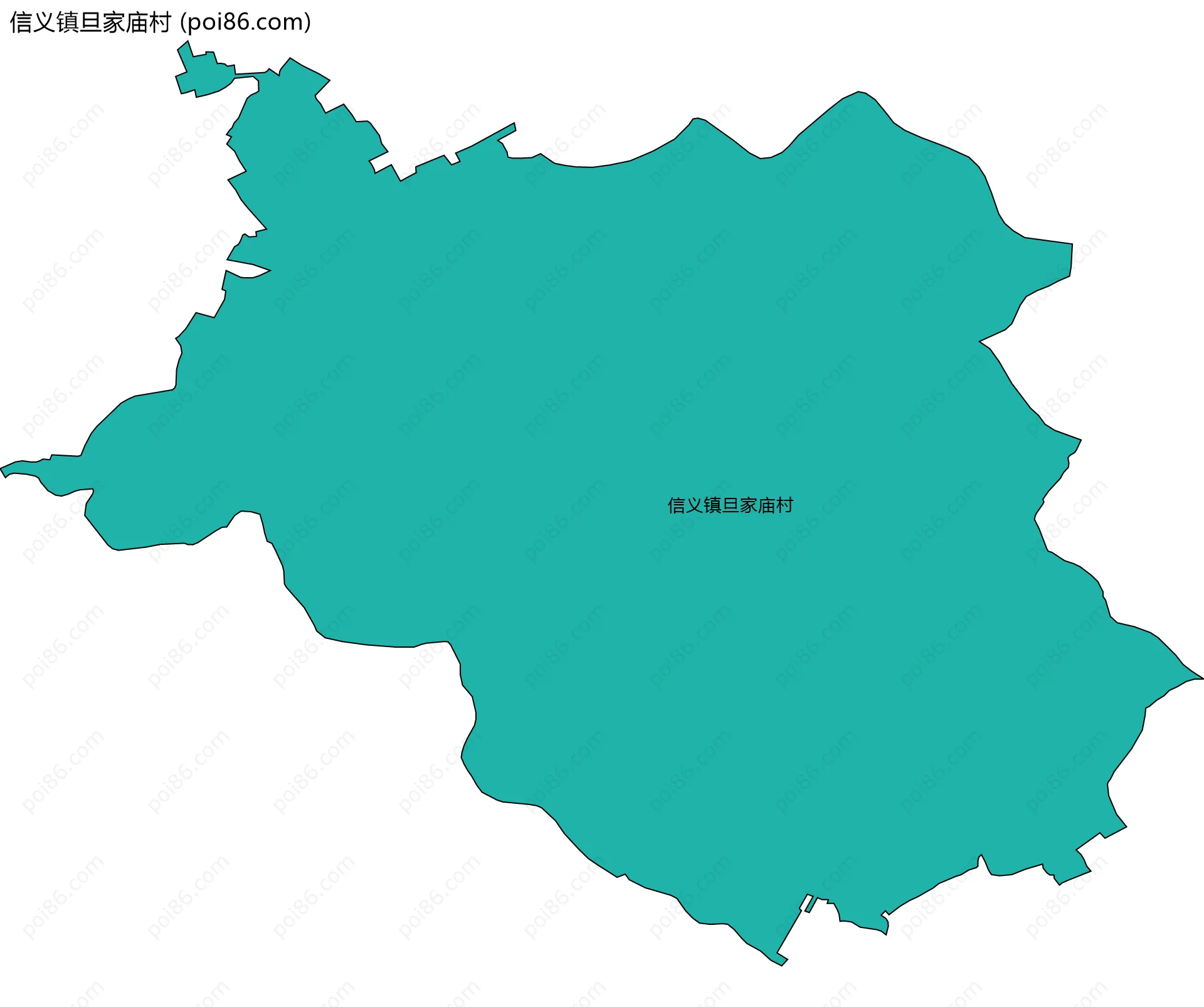 信义镇旦家庙村边界地图