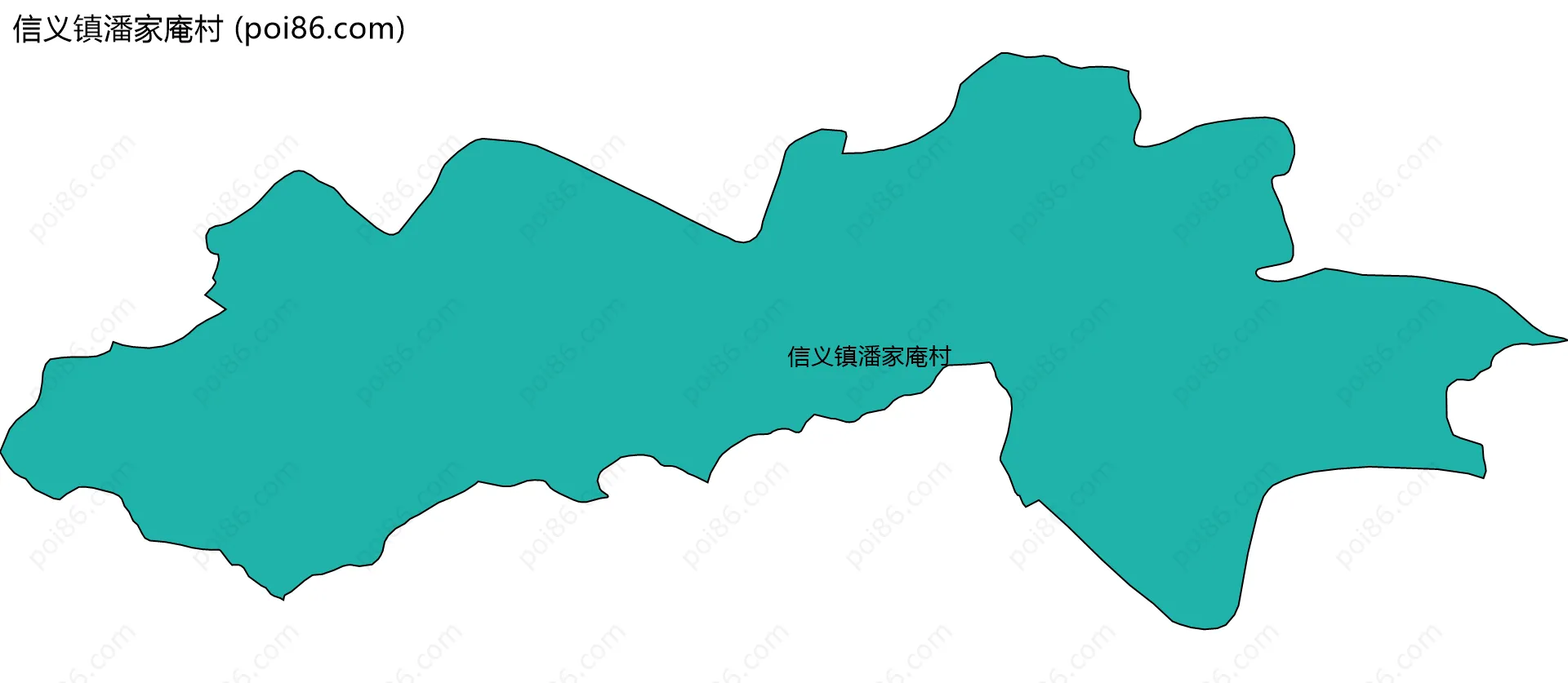 信义镇潘家庵村边界地图