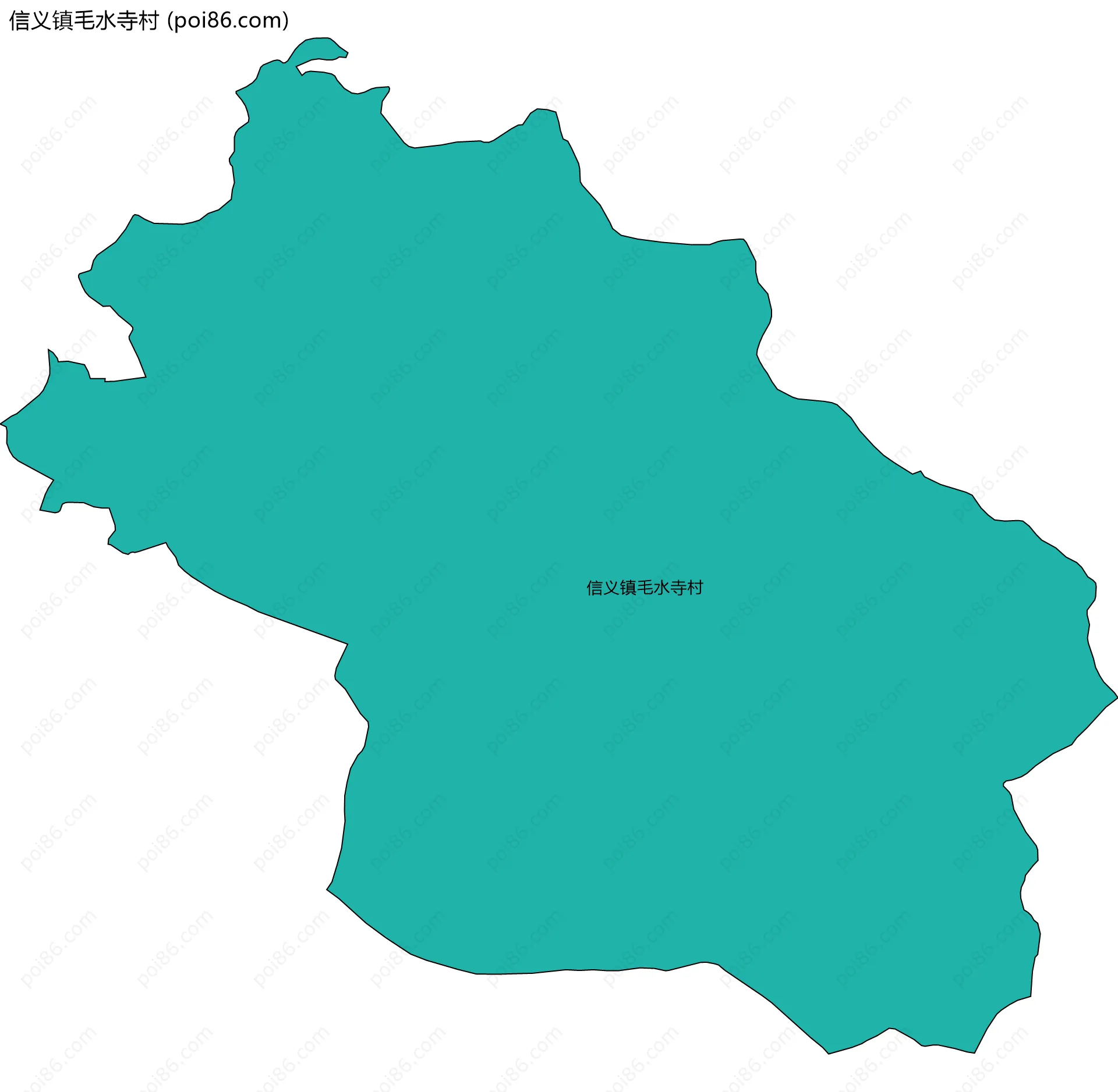 信义镇毛水寺村边界地图