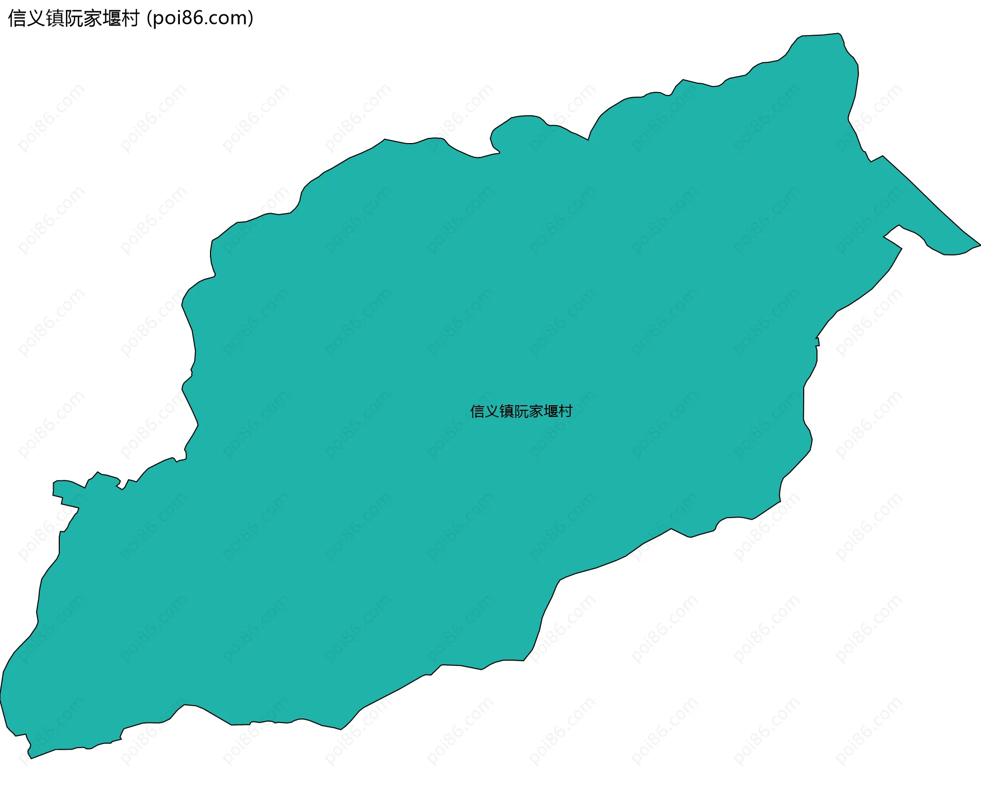 信义镇阮家堰村边界地图