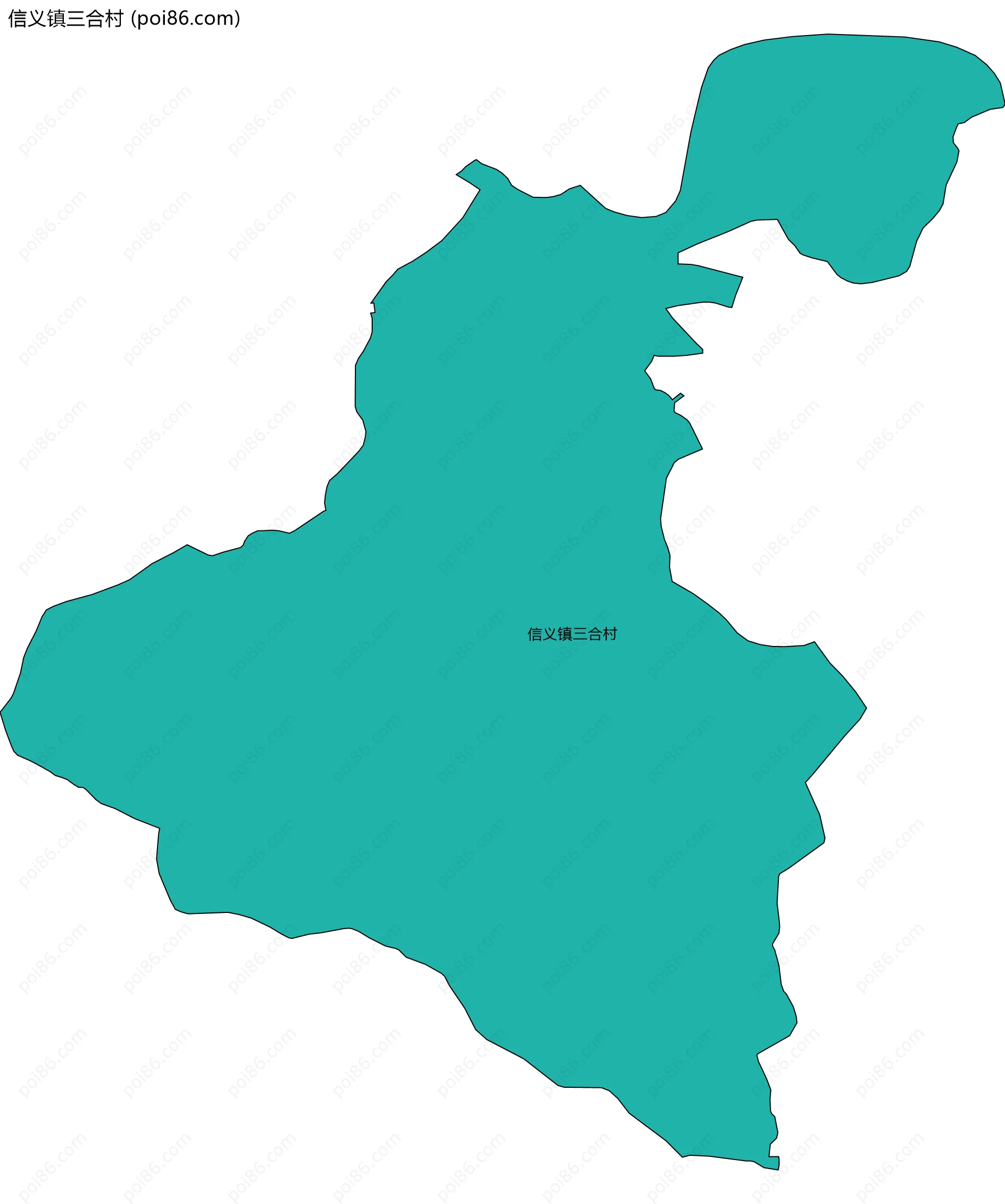 信义镇三合村边界地图