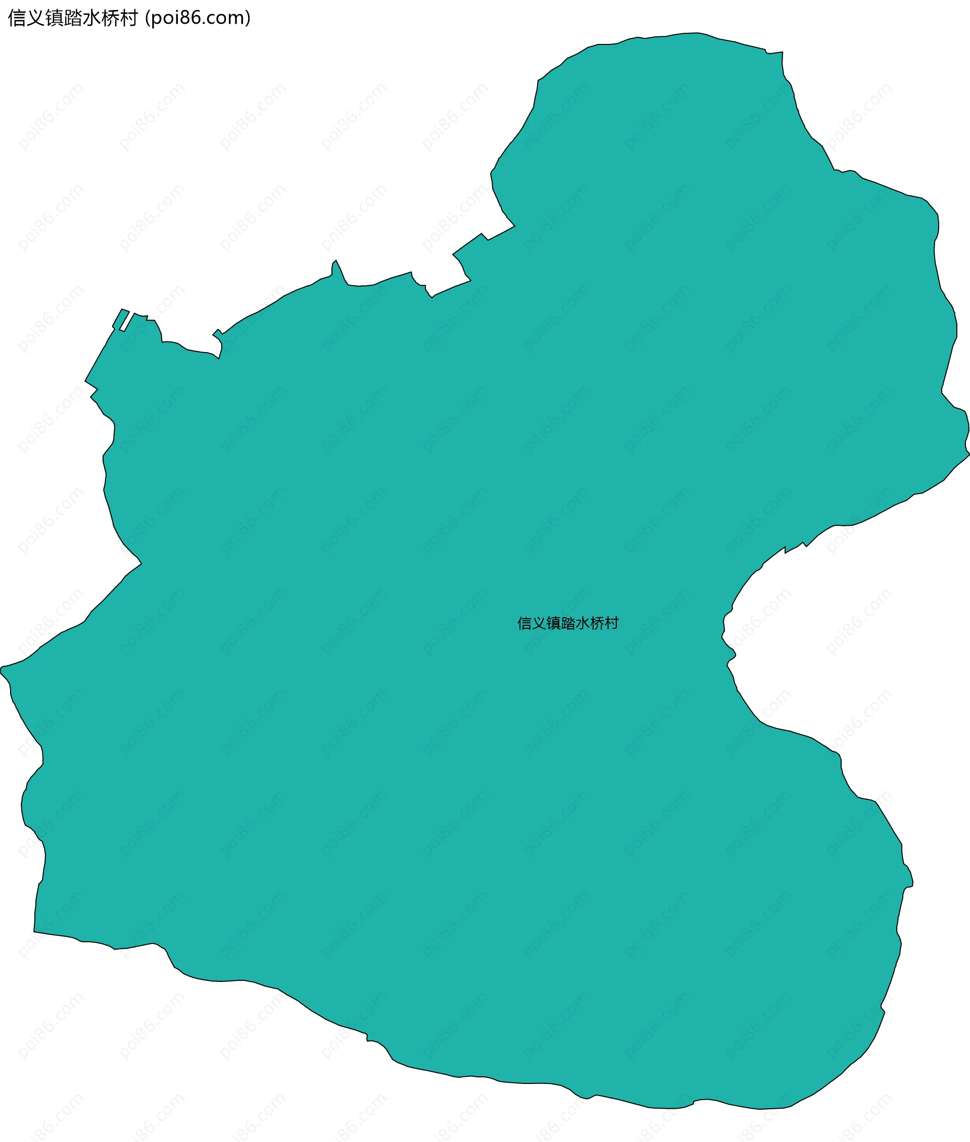 信义镇踏水桥村边界地图