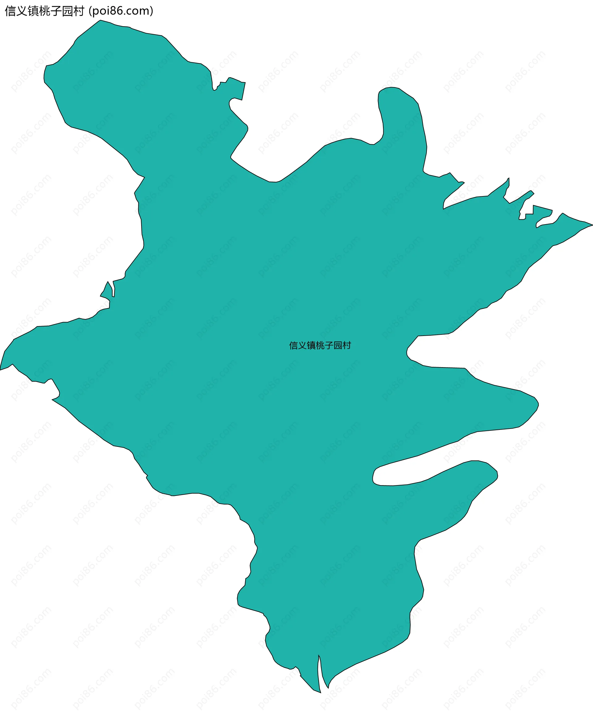 信义镇桃子园村边界地图