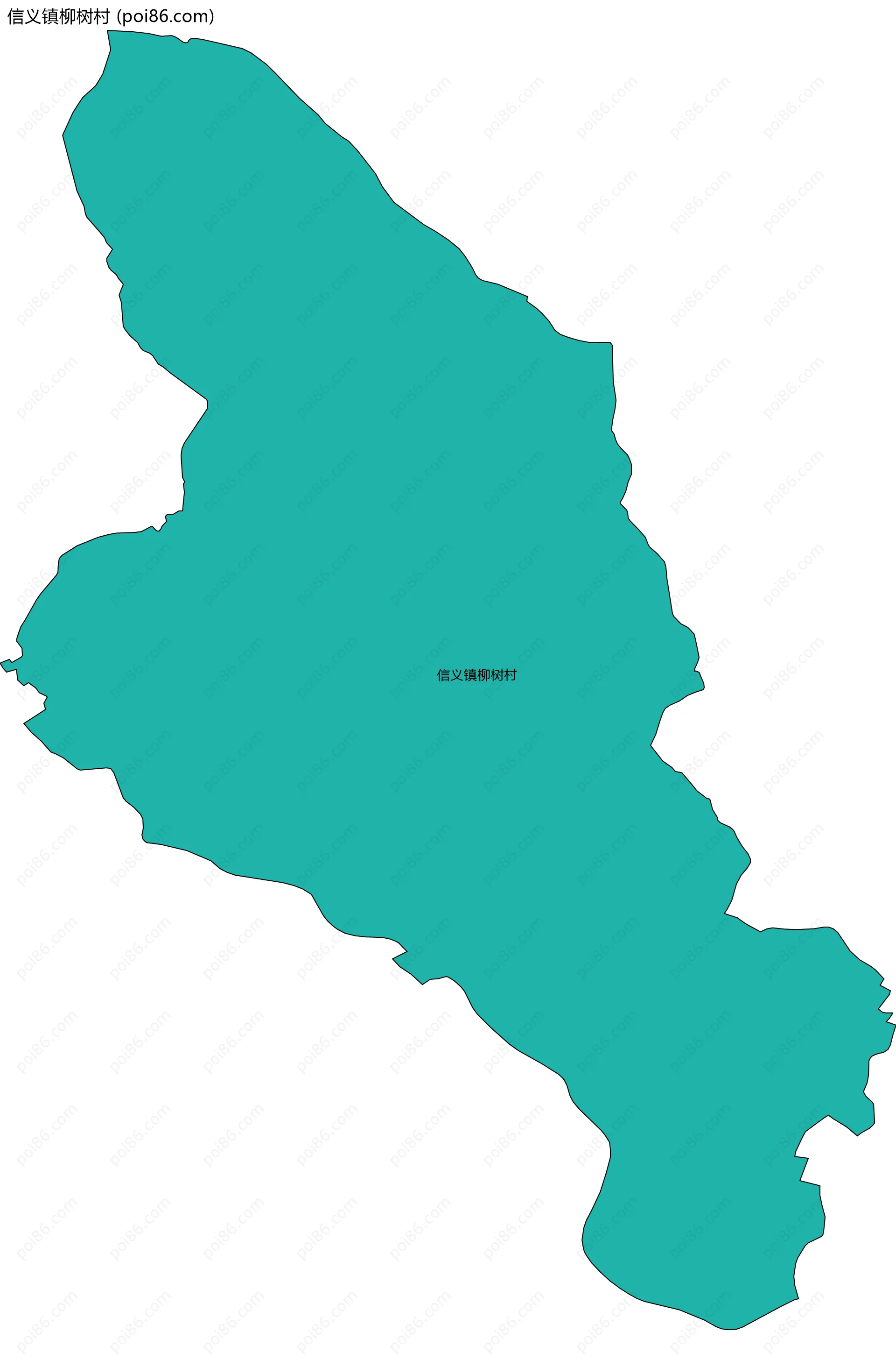 信义镇柳树村边界地图