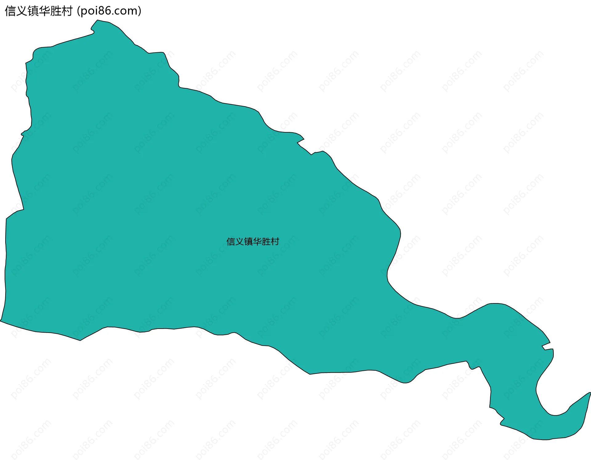 信义镇华胜村边界地图