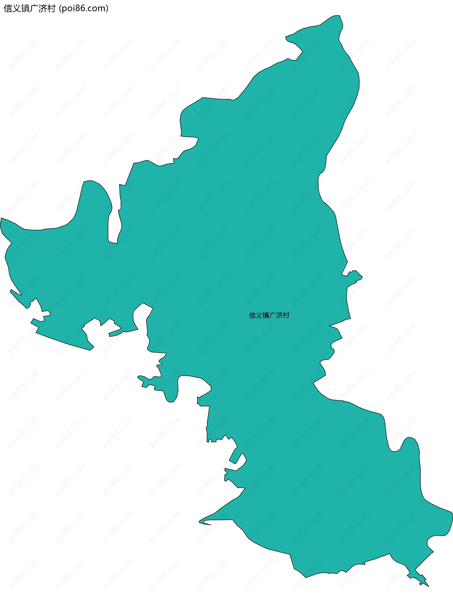 信义镇广济村边界地图