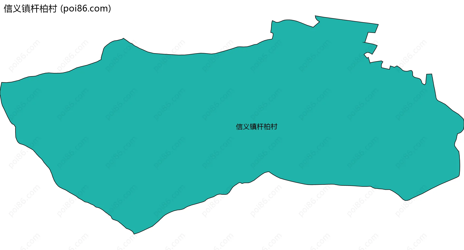 信义镇杆柏村边界地图