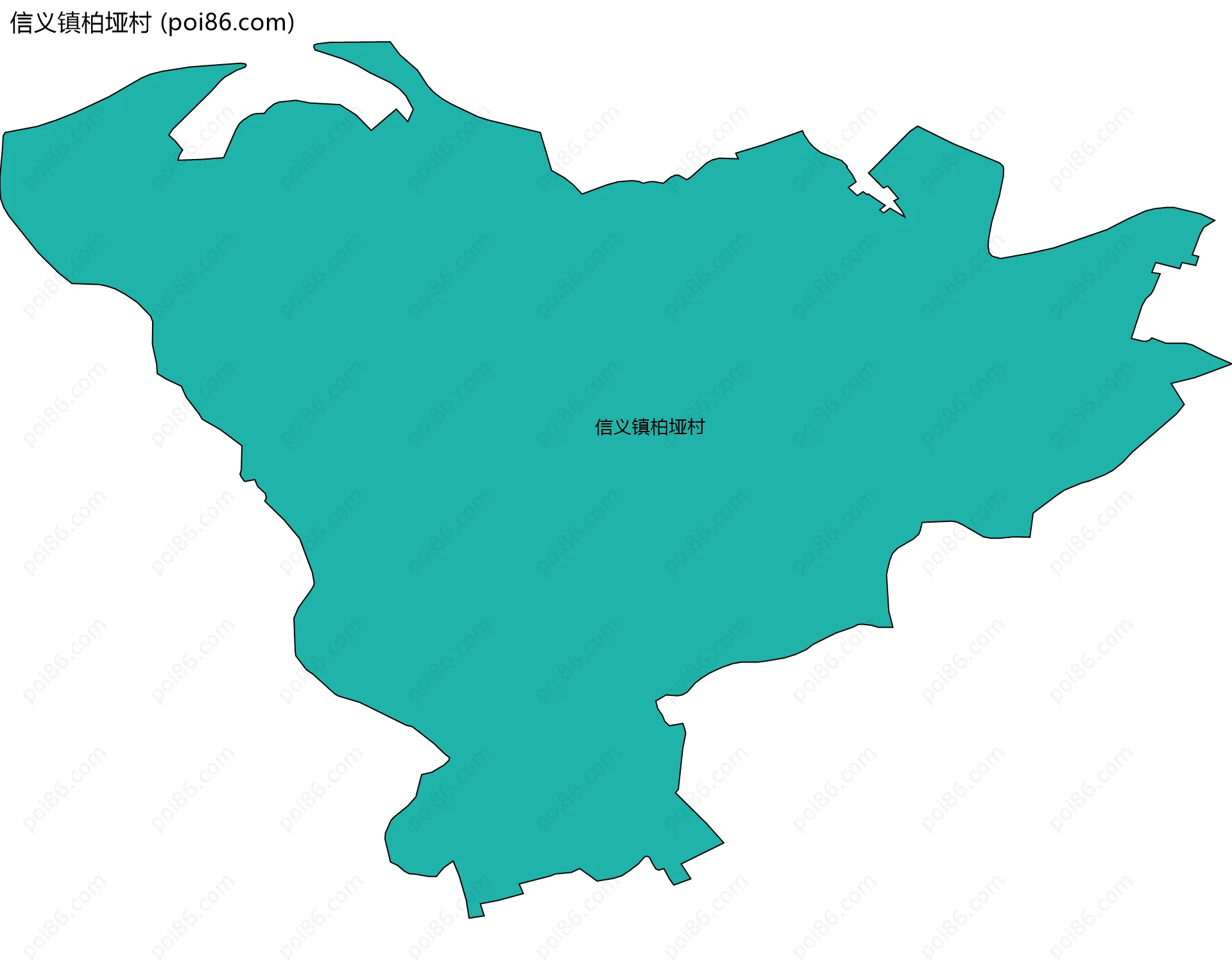 信义镇柏垭村边界地图