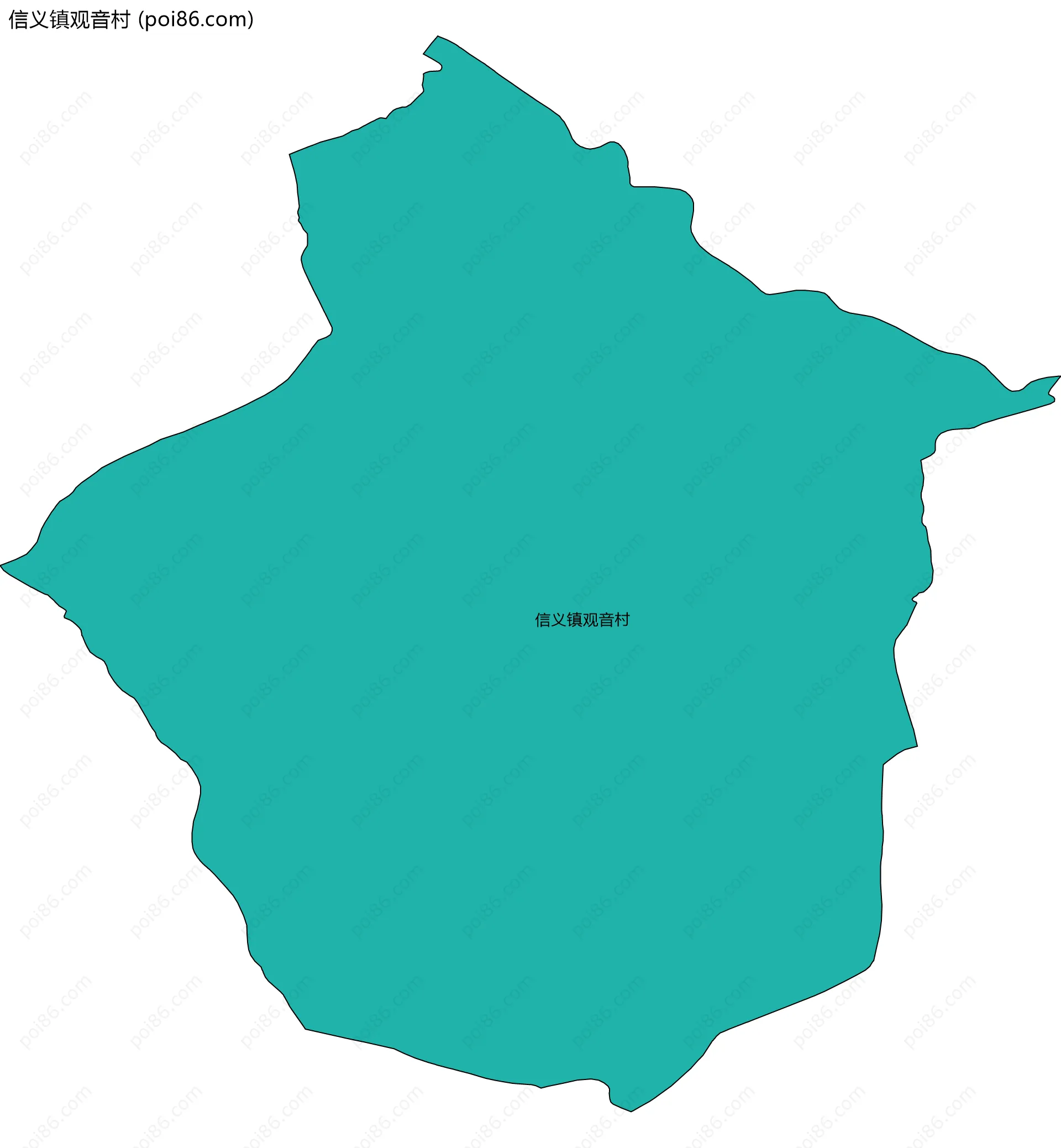 信义镇观音村边界地图