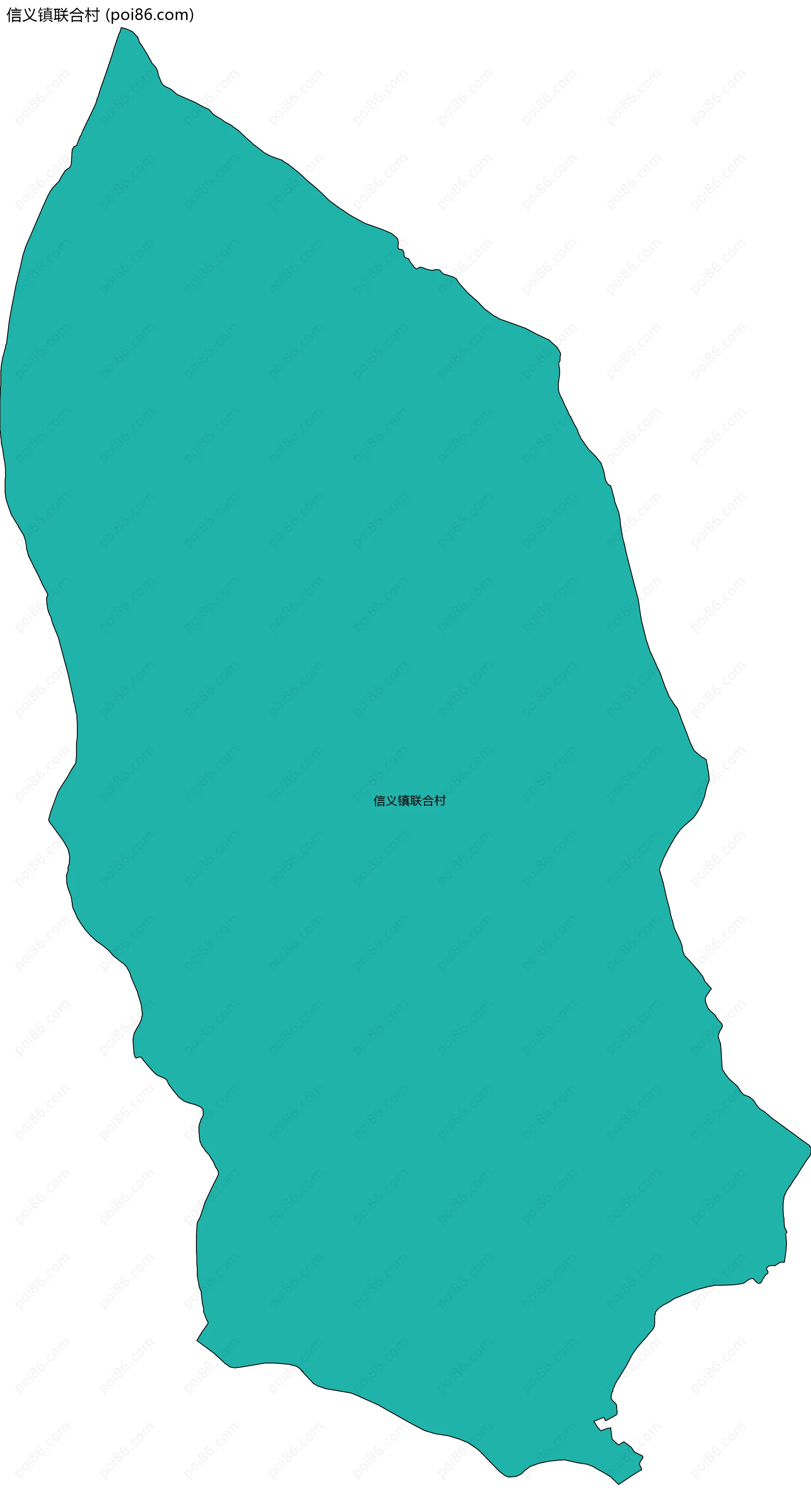 信义镇联合村边界地图