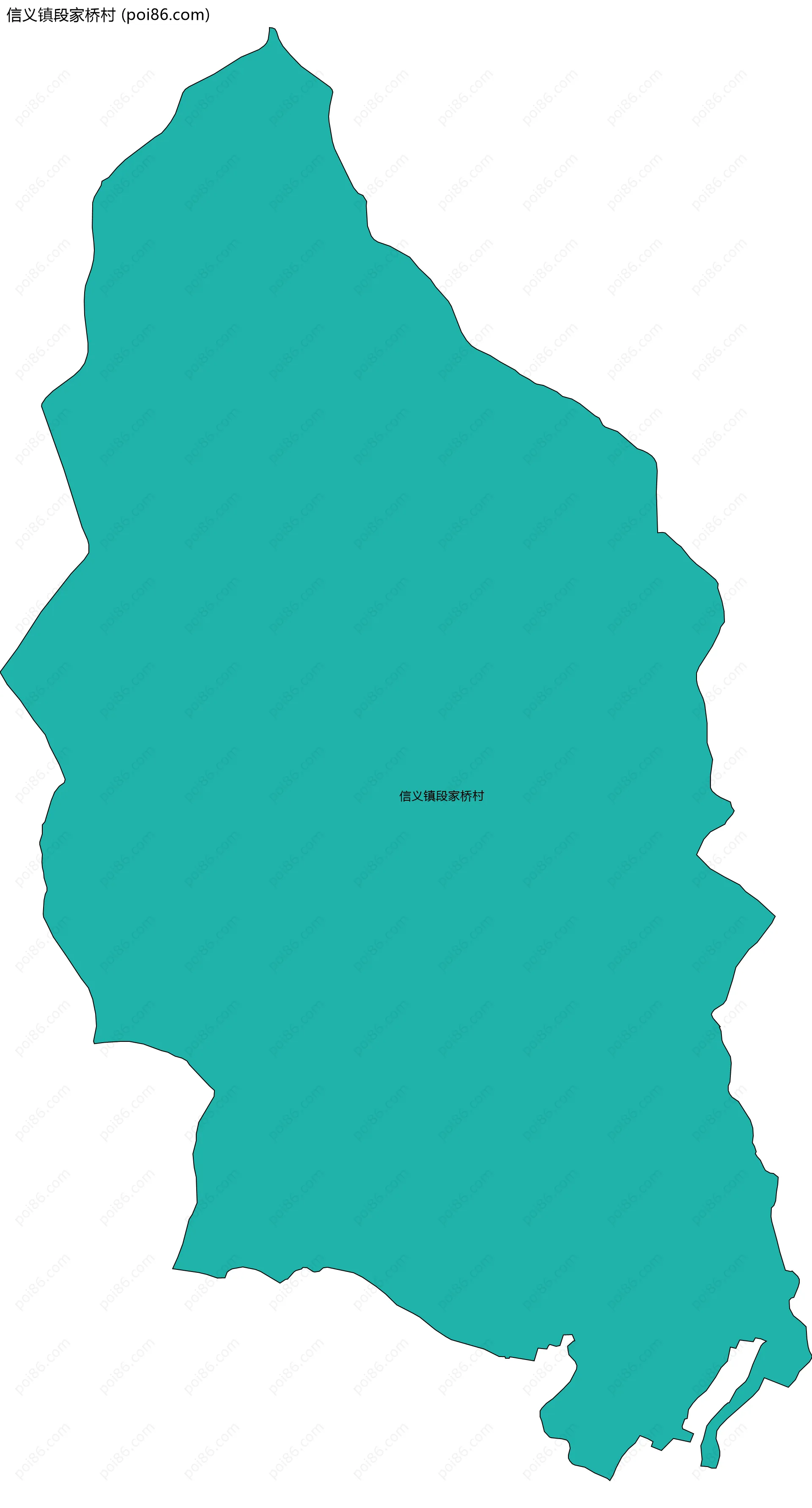 信义镇段家桥村边界地图
