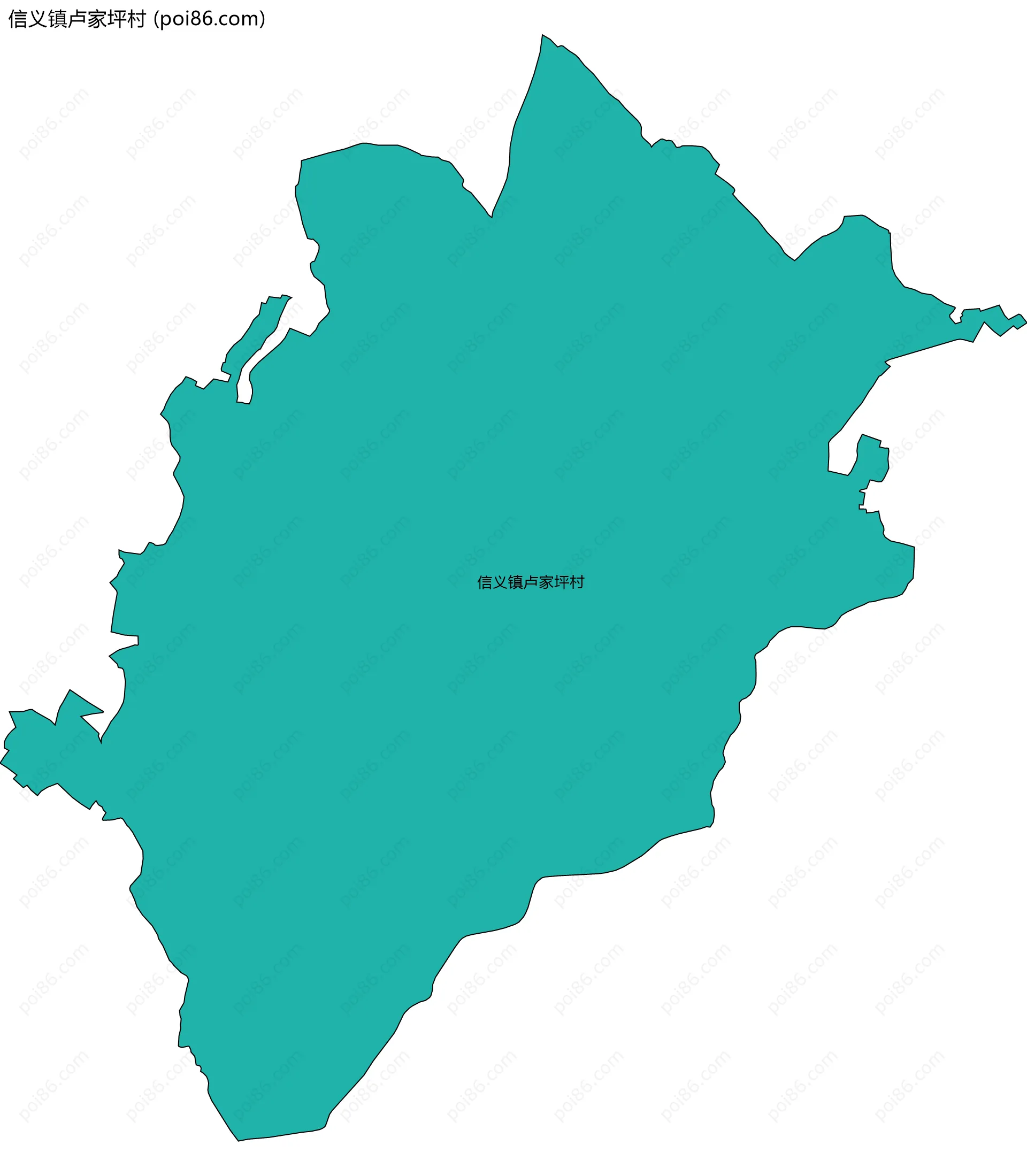 信义镇卢家坪村边界地图