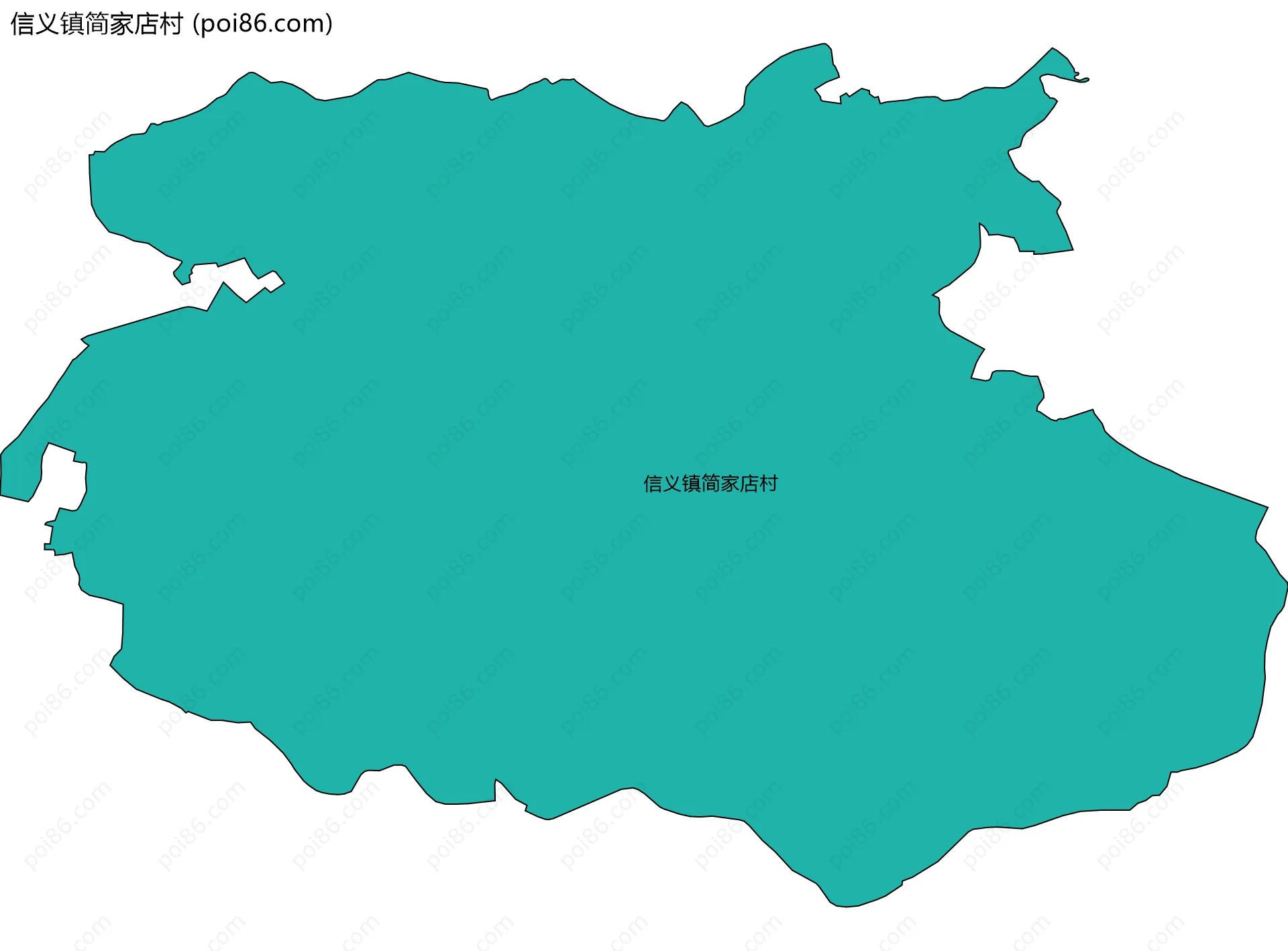 信义镇简家店村边界地图
