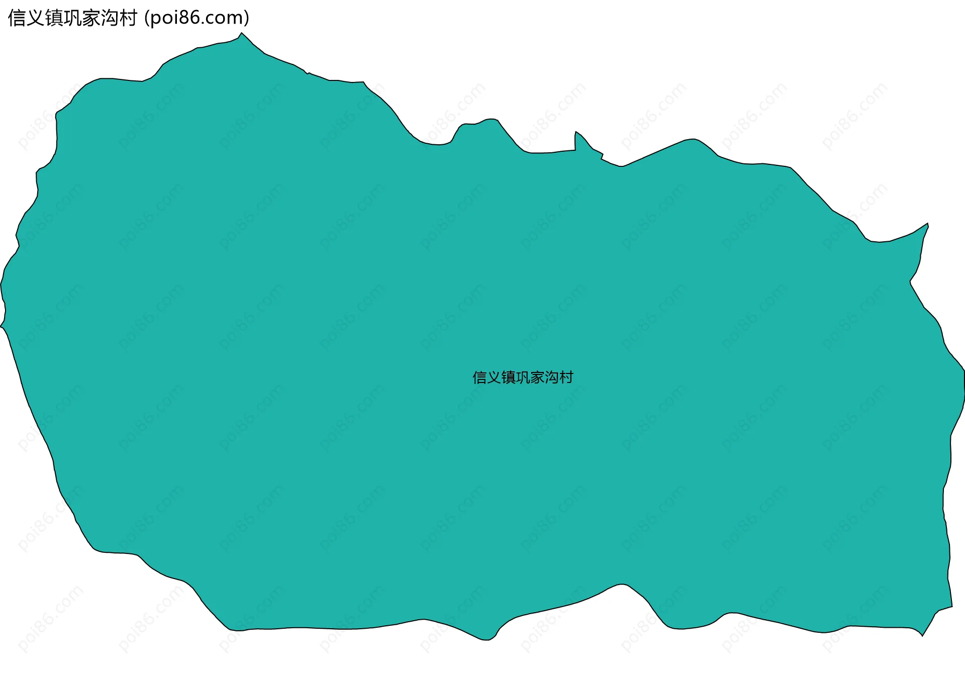 信义镇巩家沟村边界地图