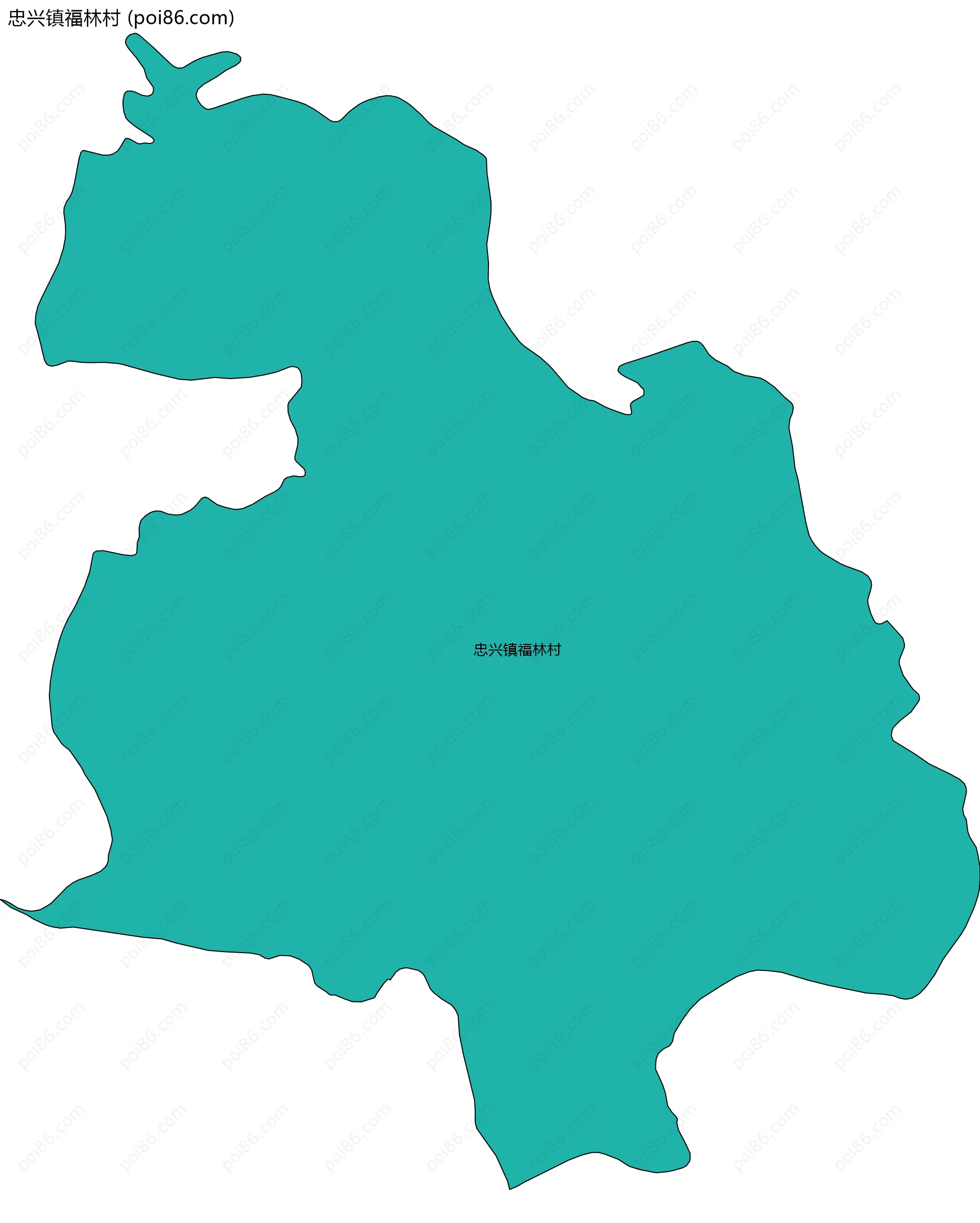 忠兴镇福林村边界地图