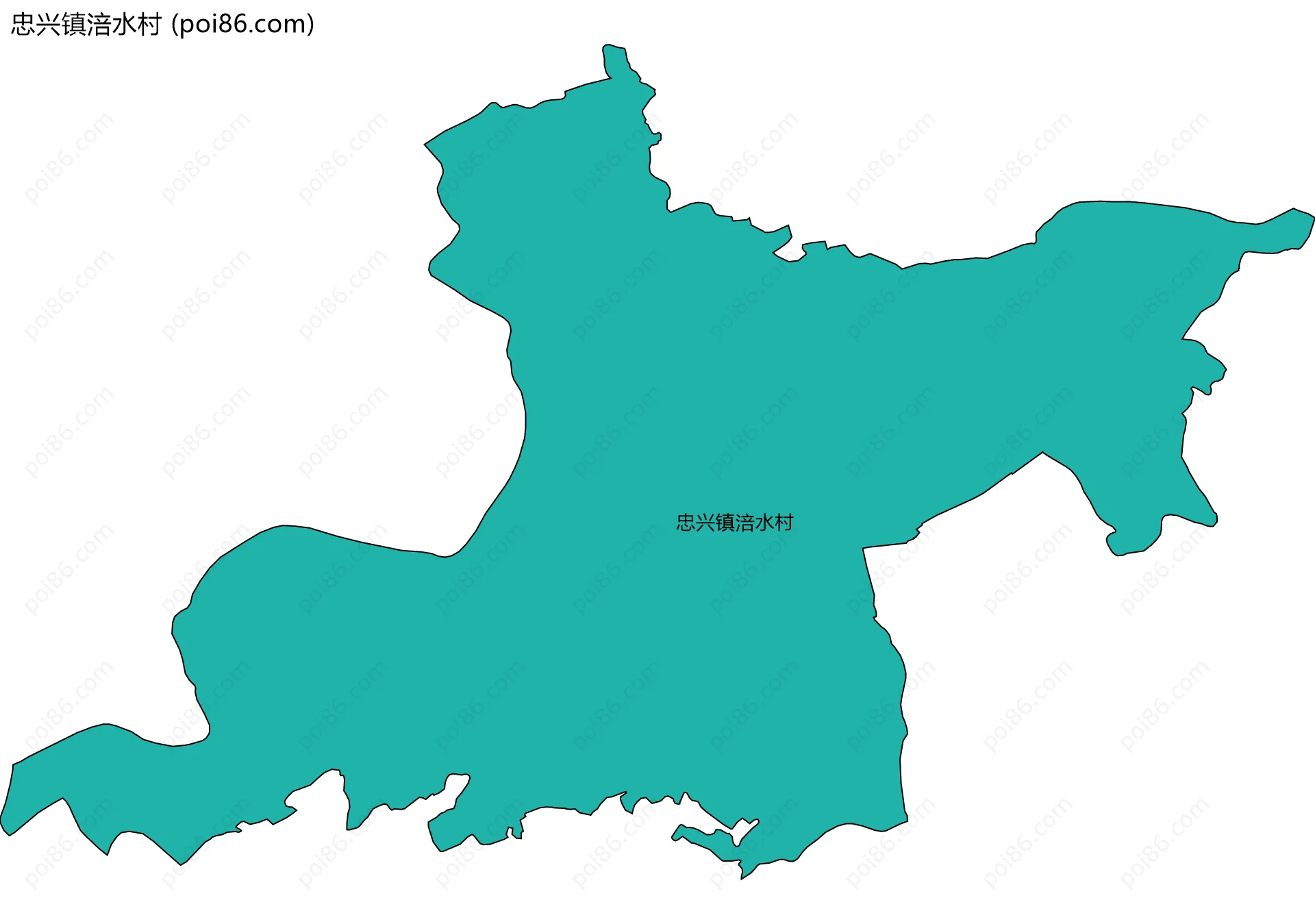 忠兴镇涪水村边界地图