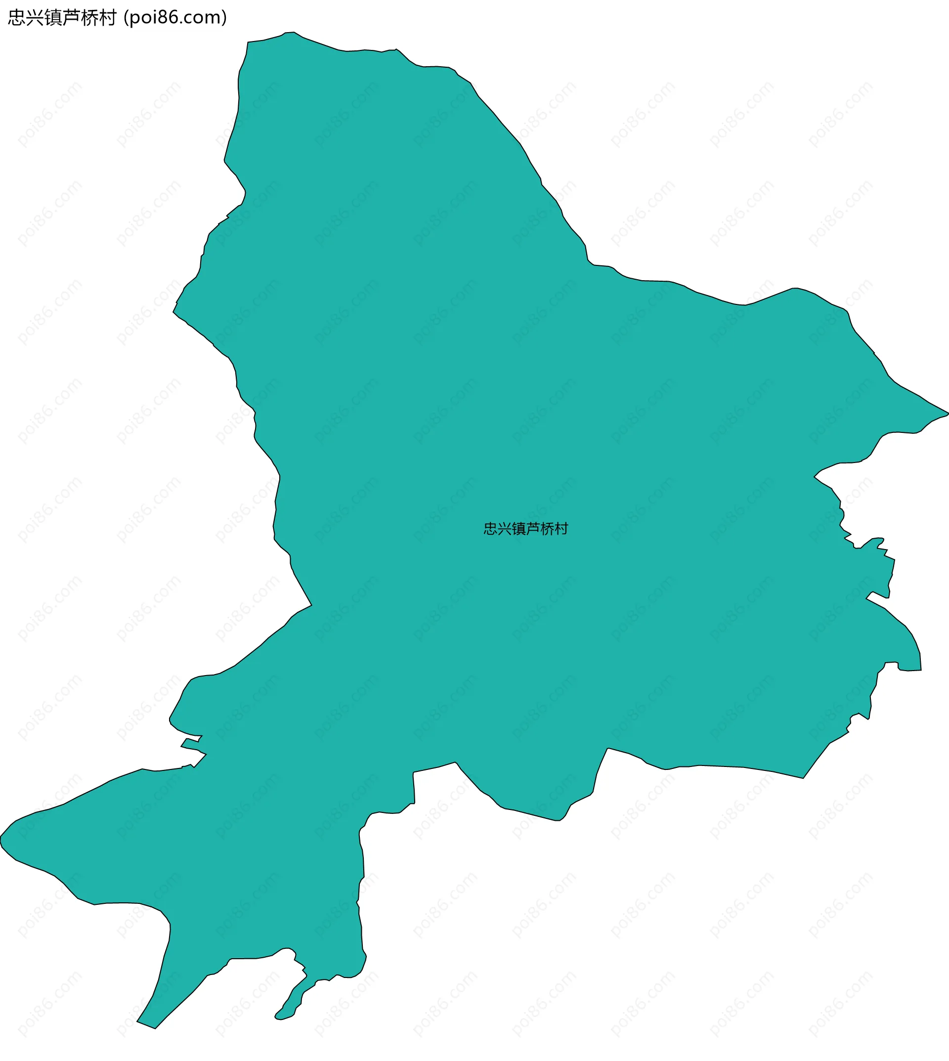 忠兴镇芦桥村边界地图